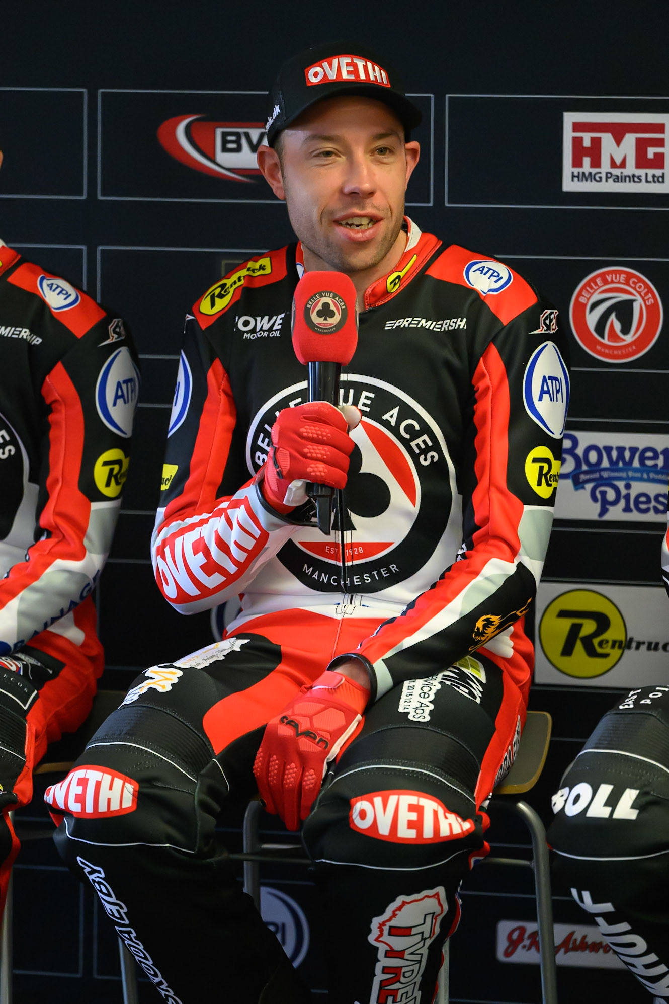 Peter Kildemand of Belle Vue Aces at the Press Conference during the Belle Vue Aces Media Day at the National Speedway Stadium, Manchester on Wednesday 11th March 2026. (Photo: Ian Charles | MI News)