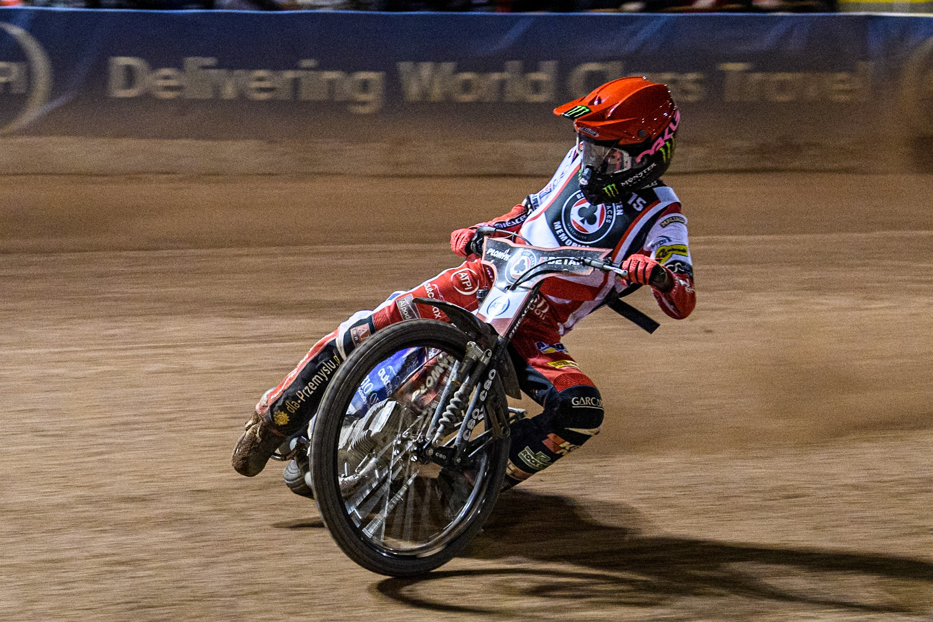 England's Dan Bewley in action in the final during the Peter Craven Memorial Trophy meeting at the National Speedway Stadium, Manchester on Monday 18th March 2024. (Photo: Ian Charles | MI News)