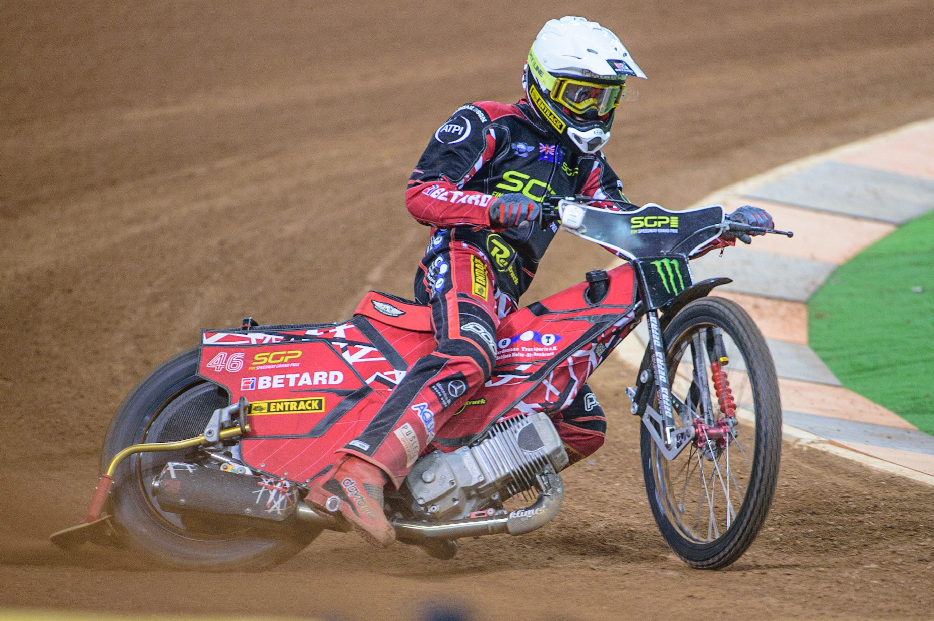 Max Fricke (46) in action  during the FIM  Speedway Grand Prix of Great Britain at the Principality Stadium, Cardiff on Saturday 13th August 2022. (Credit: Ian Charles | MI News
