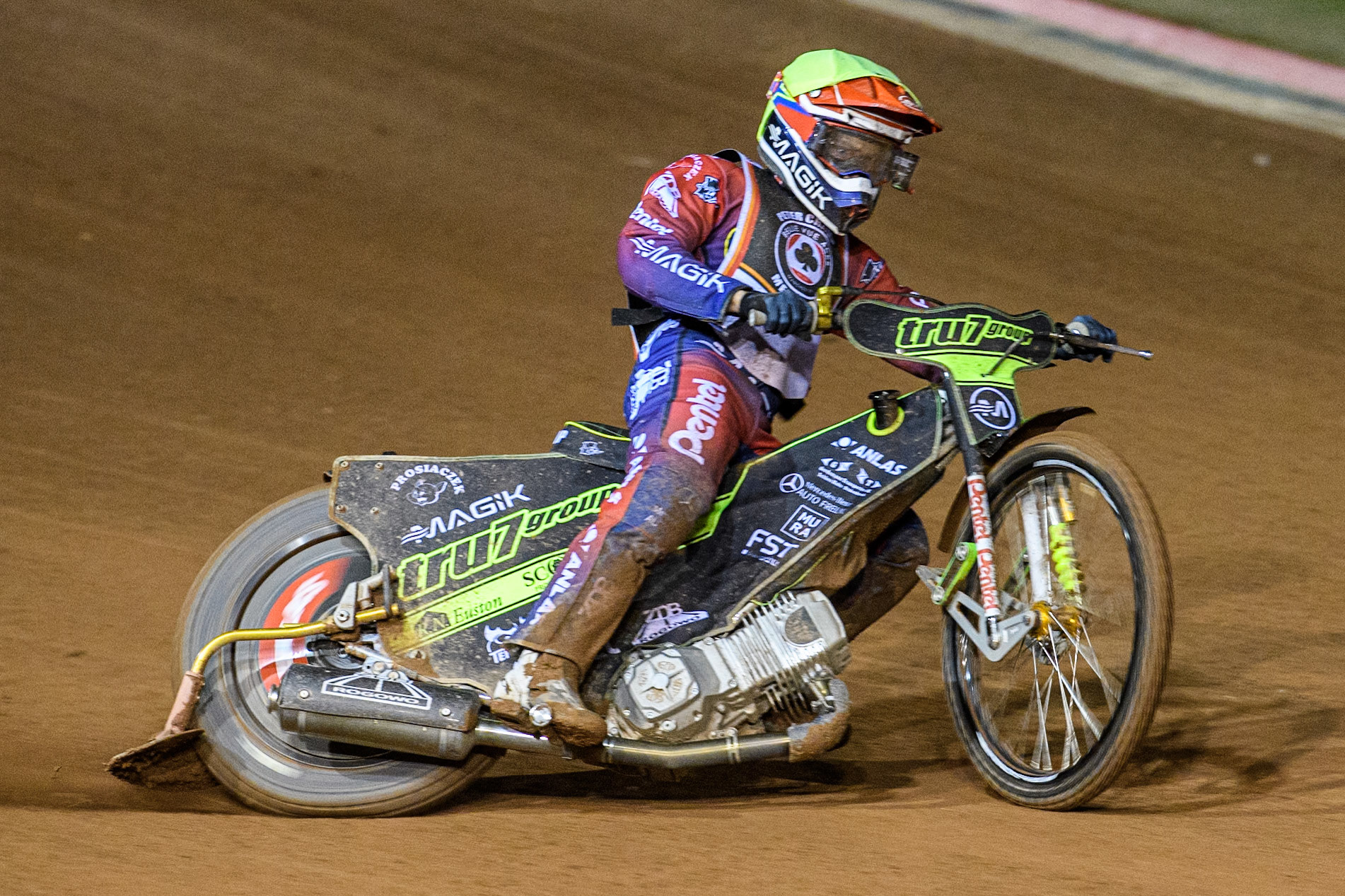 Emil Sayfutdinov in action during the Peter Craven Memorial Trophy at the National Speedway Stadium, Manchester on Monday 17th March 2025. (Photo: Ian Charles | MI News)