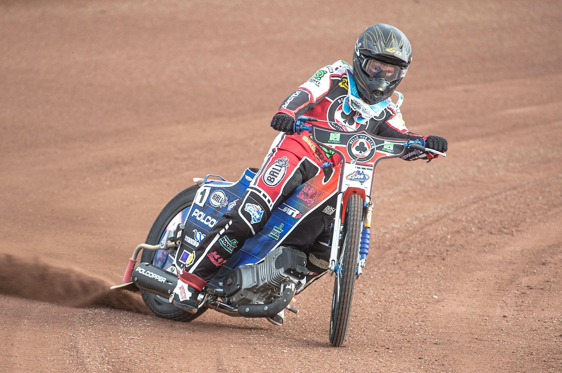 MANCHESTER, ENGLAND  - March 12 Brady Kurtz of Belle Vue Aces in action    during The Belle Vue Speedway Media Day, at The National Speedway Stadium, Manchester, on Thursday 12 March 2020. (Credit: Ian Charles | MI News)