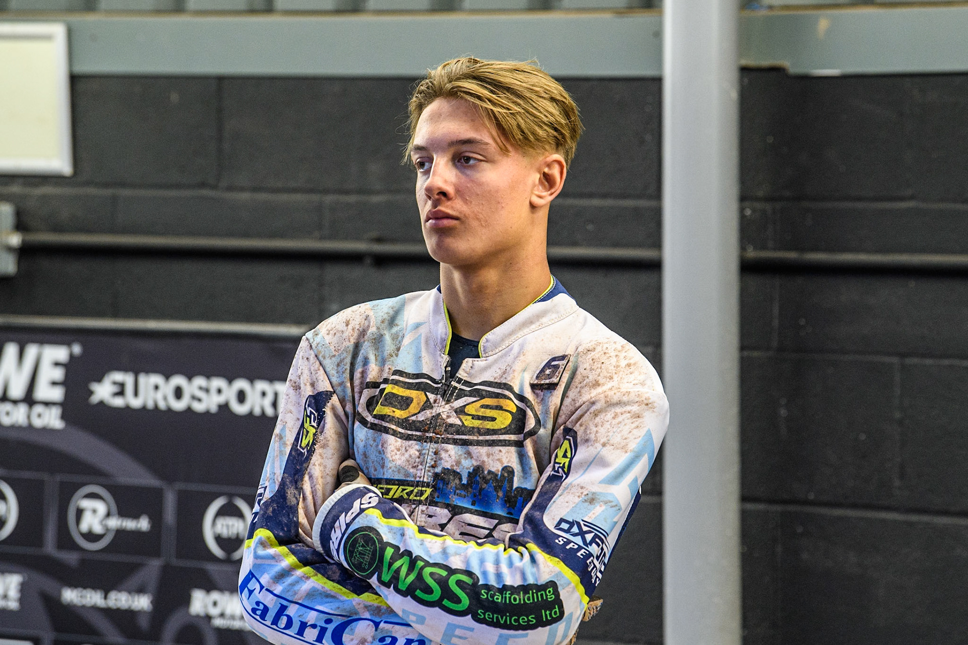 Oxford Spires' Ashton Boughen  during the Rowe Motor Oil Premiership match between Belle Vue Aces and Oxford Spires at the National Speedway Stadium, Manchester on Monday 22nd July 2024. (Photo: Ian Charles | MI News)