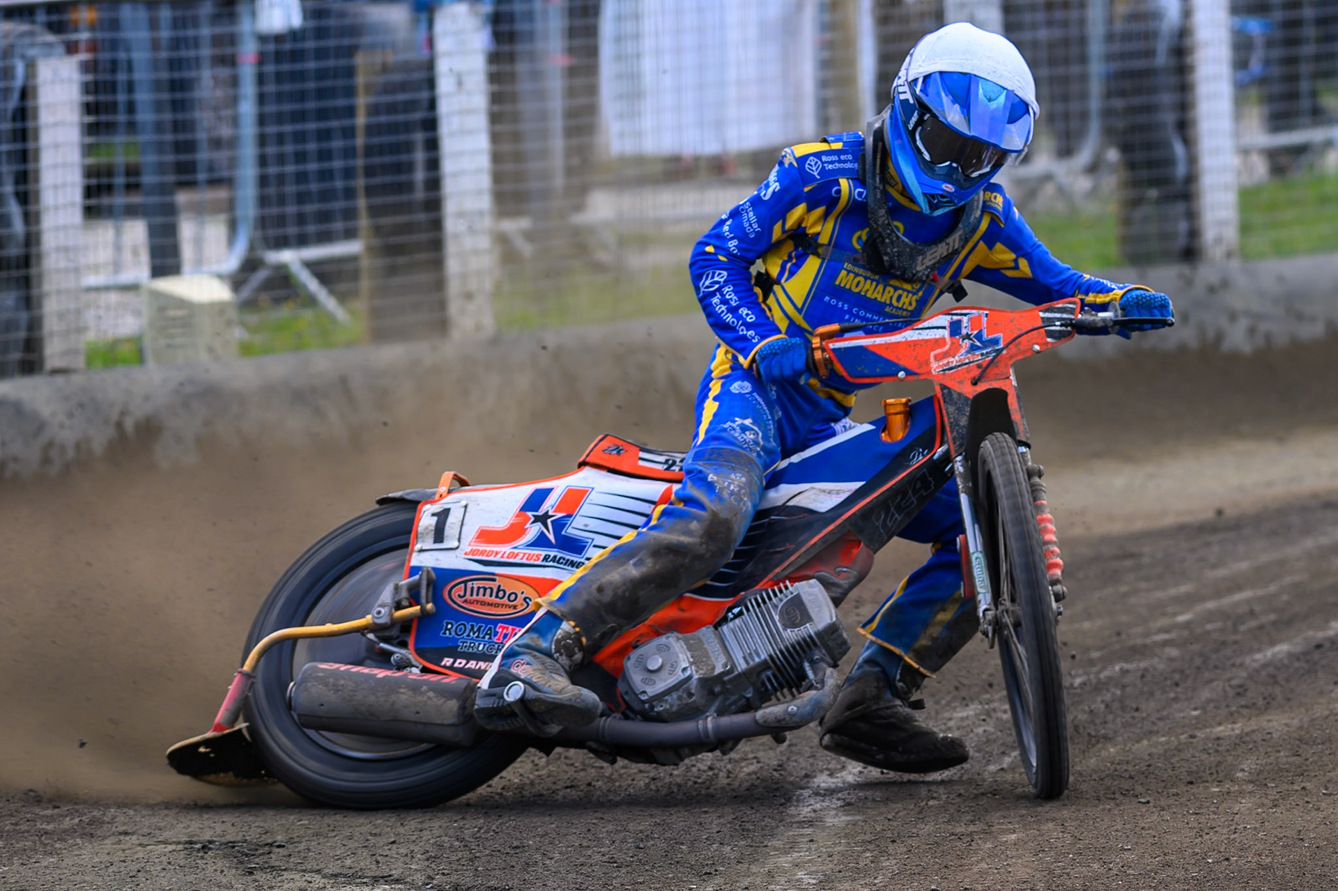 Jordy Loftus of Edinburgh Monarchs Academy in action during the WSRA National Development League match between Buxton Bulls and Edinburgh Monarchs Academy at Hi-Edge Speedway, Buxton on Sunday 14th June 2026. (Photo: Ian Charles | MI News)