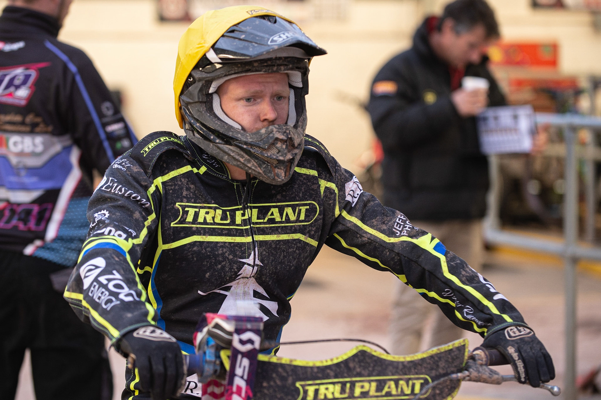 Photo: Ian Charles

Cameron Heeps  waits to go out 

Belle Vue Aces v Ipswich Witches, British Speedway Premiership, Belle Vue National Speedway Stadium, Manchester, Monday 3  June  2019