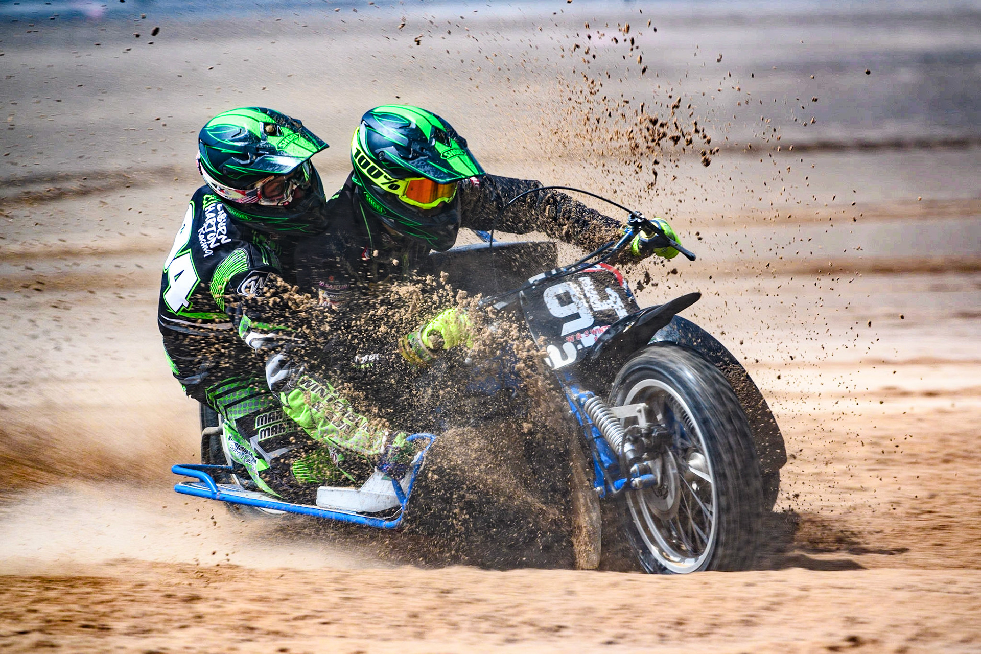 Billy Winterburn &amp; Ryan Wharton (94) in action  during the Fylde ACU British Sand Racing Masters Championship at  St Annes on Sea, Lancashire on Sunday 30th July 2023. (Photo: Ian Charles | MI News)