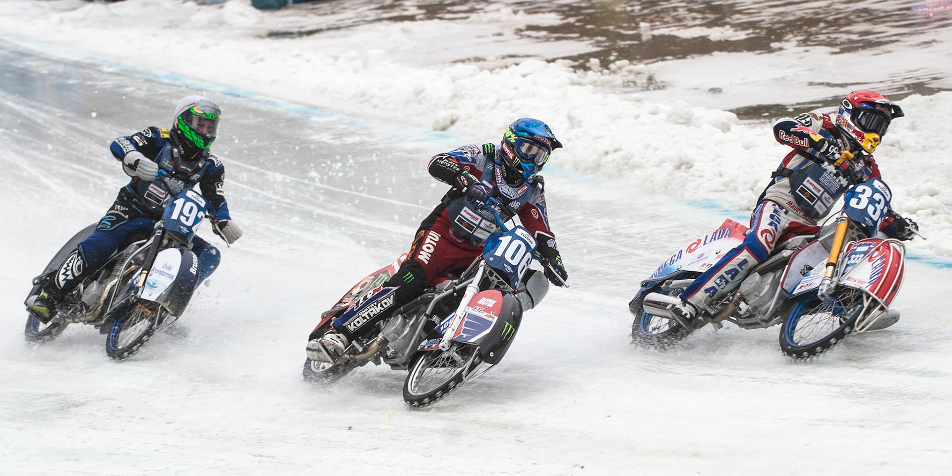 Photo: Ian Charles

Danil Ivanov (333) leads Dmitri Koltakov (106) and Niclas Svensson (192)

FIM Ice Speedway Gladiators World Championship, Final 3.2, Horst-Dohm Eisstadion, Berlin, Germany Sunday  3  March  2019