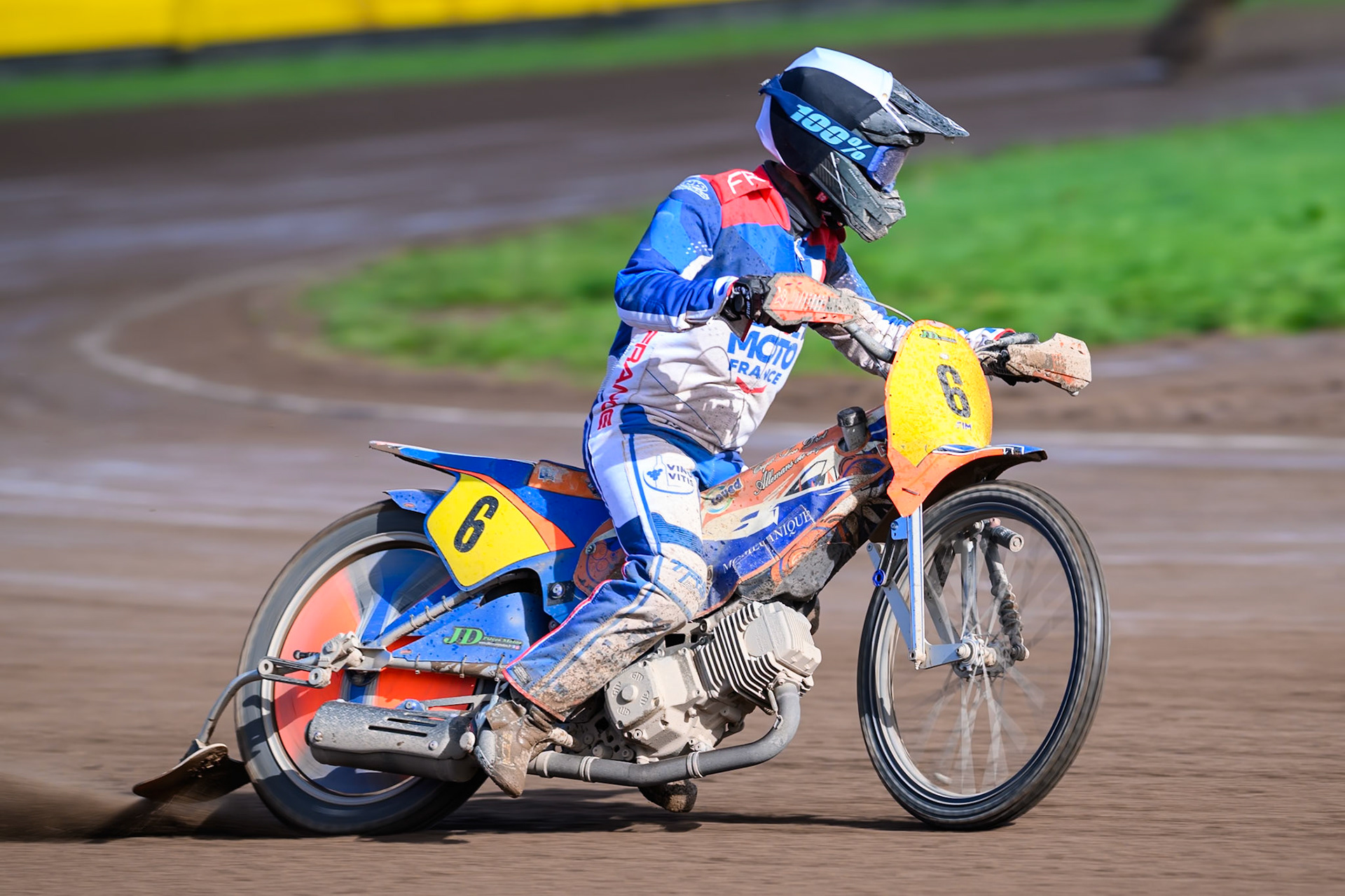 Jordan Dubernard (6) of France in action during the FIM Long Track of Nations 2026 at the Speed Centre Roden in the Netherlands on Sunday 20th September 2026. (Photo: Ian Charles | MI News)