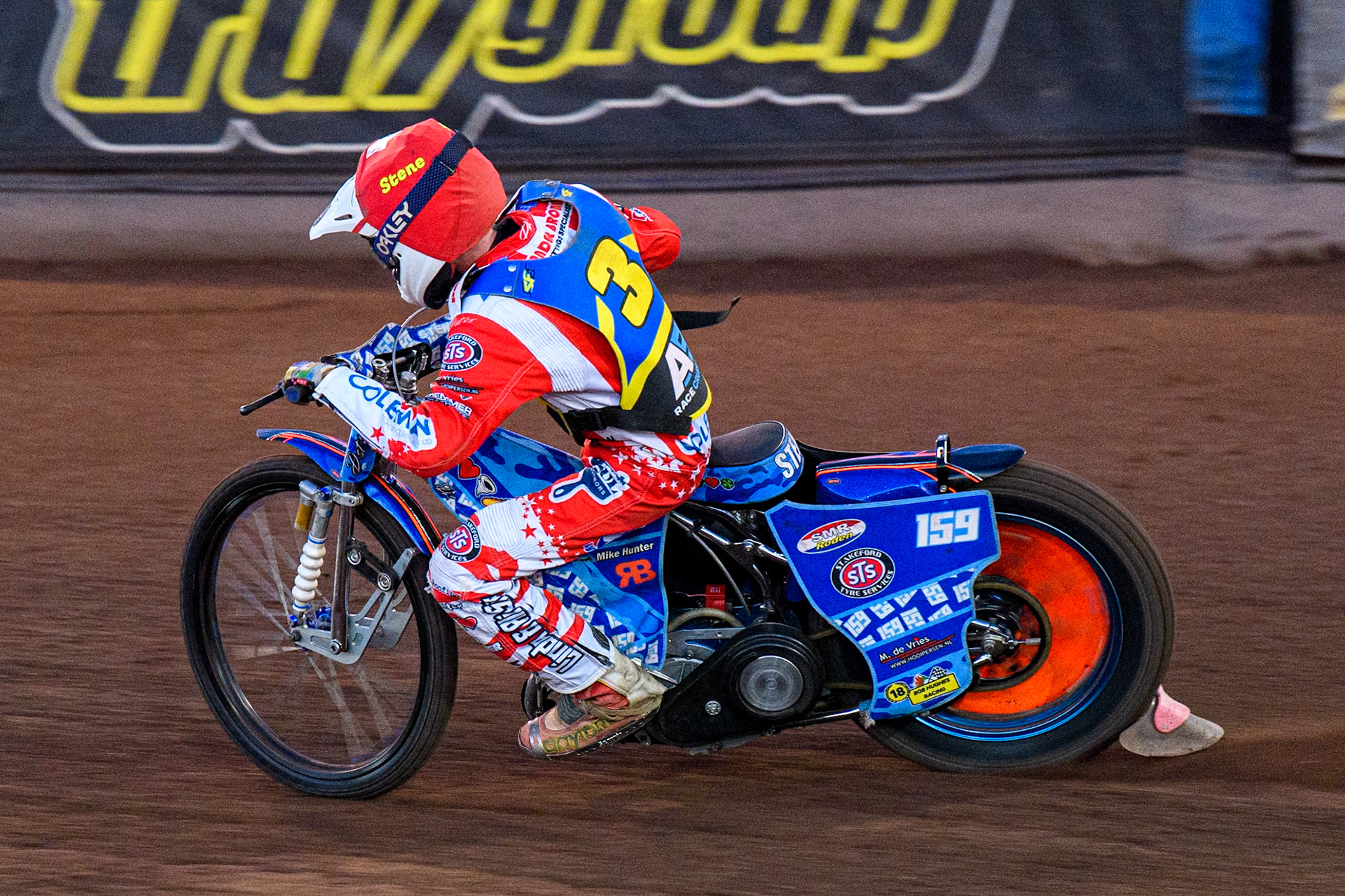 Sheffield Tiger Cubs' Stene Pijper  in action during the WSRA National Development League match between Sheffield Tiger Cubs and Belle Vue Colts at Owlerton Stadium, Sheffield on Thursday 12th September 2024. (Photo: Ian Charles | MI News)