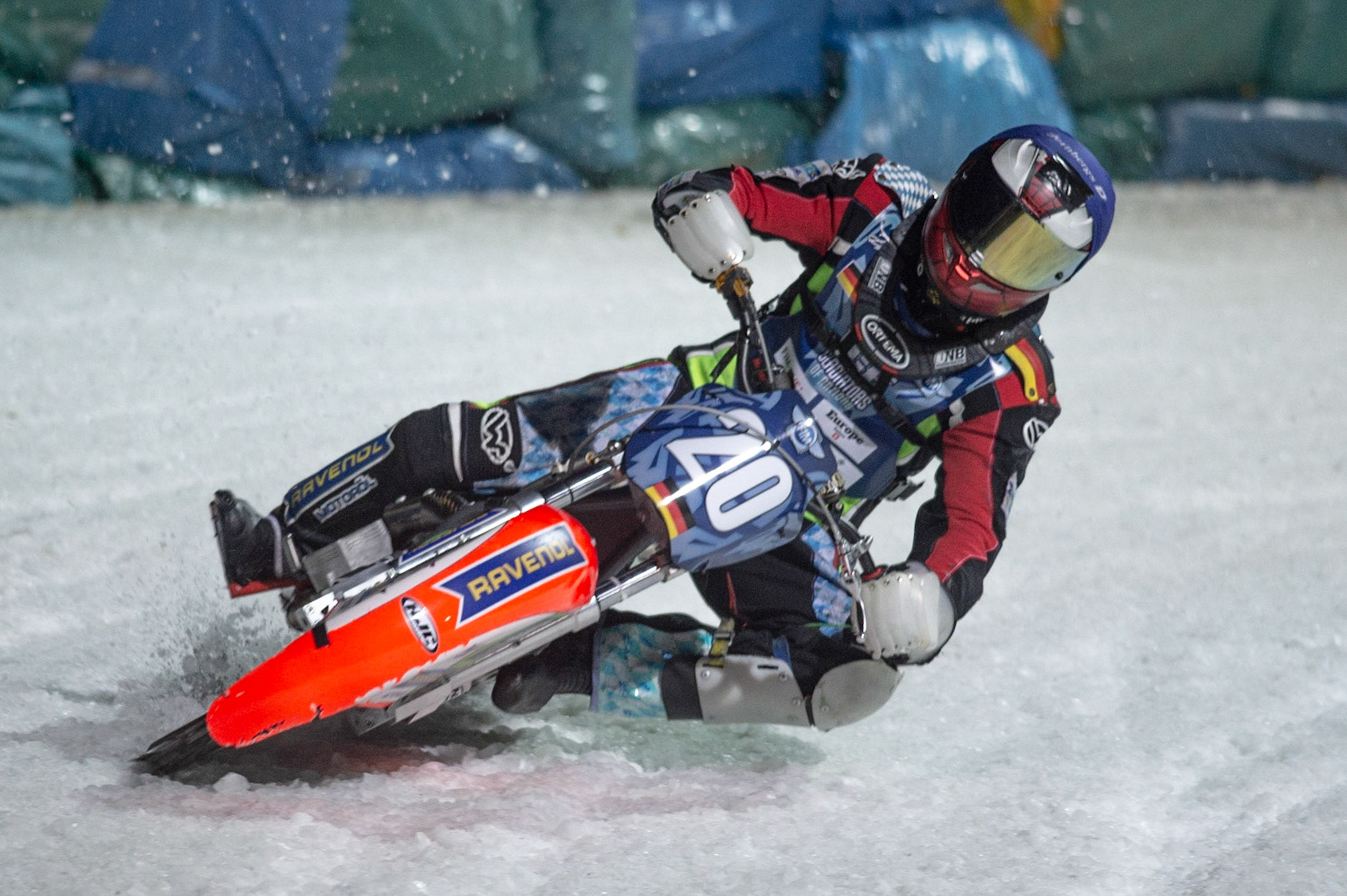 BERLIN GERMANY  - February 29  Johan Weber of Germany in action   during theIce Speedway of Nations (Day 1) at the Horst-Dohm-Eisstadion, Berlin,  on Saturday 29 February 2020. (Credit: Ian Charles | MI News)