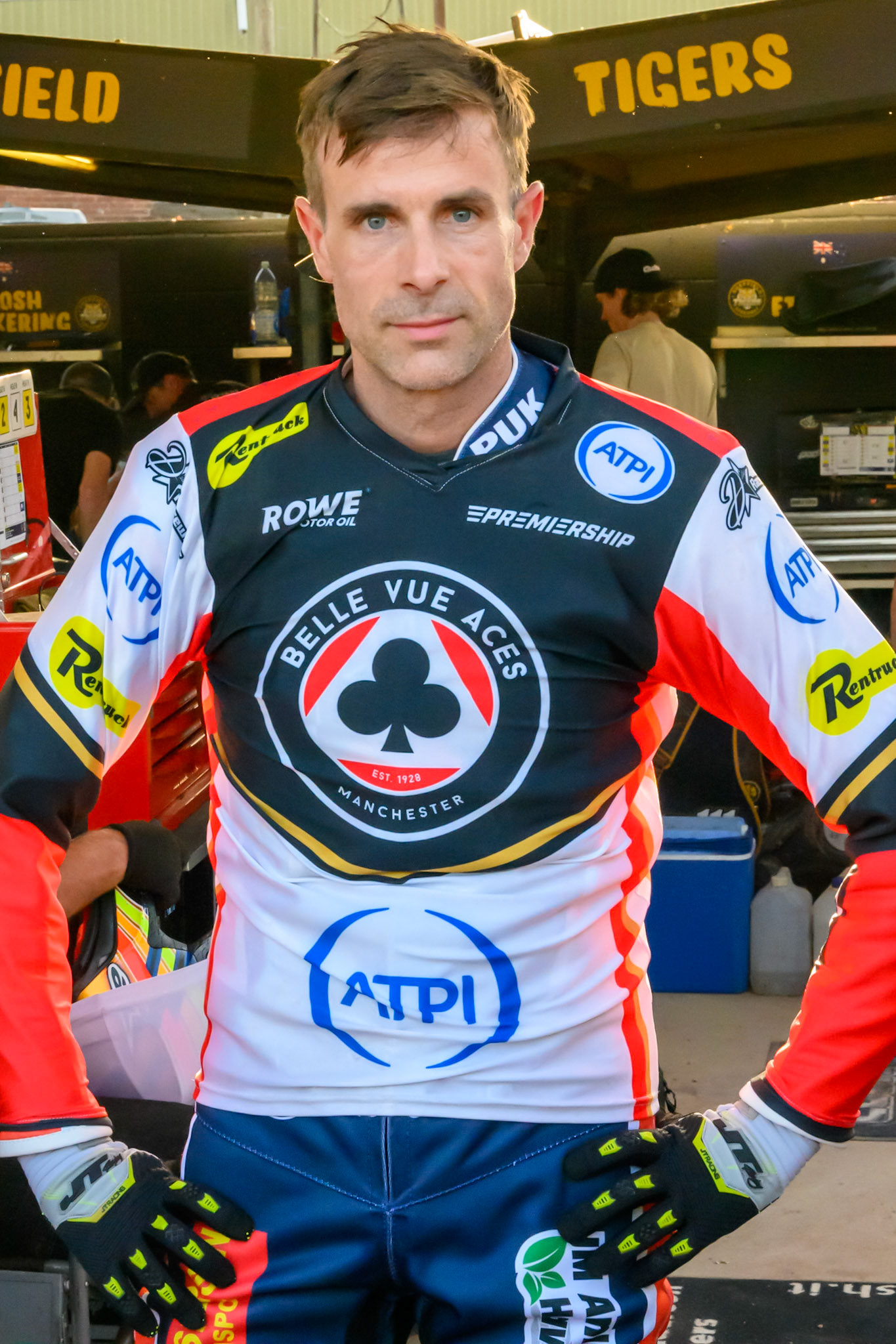 Niels-Kristian Iversen, Guest Rider for Belle Vue Aces during the Rowe Motor Oil Premiership match between Sheffield Tigers and Belle Vue Aces at Owlerton Stadium, Sheffield on Monday 25th May 2026. (Photo: Ian Charles | MI News)