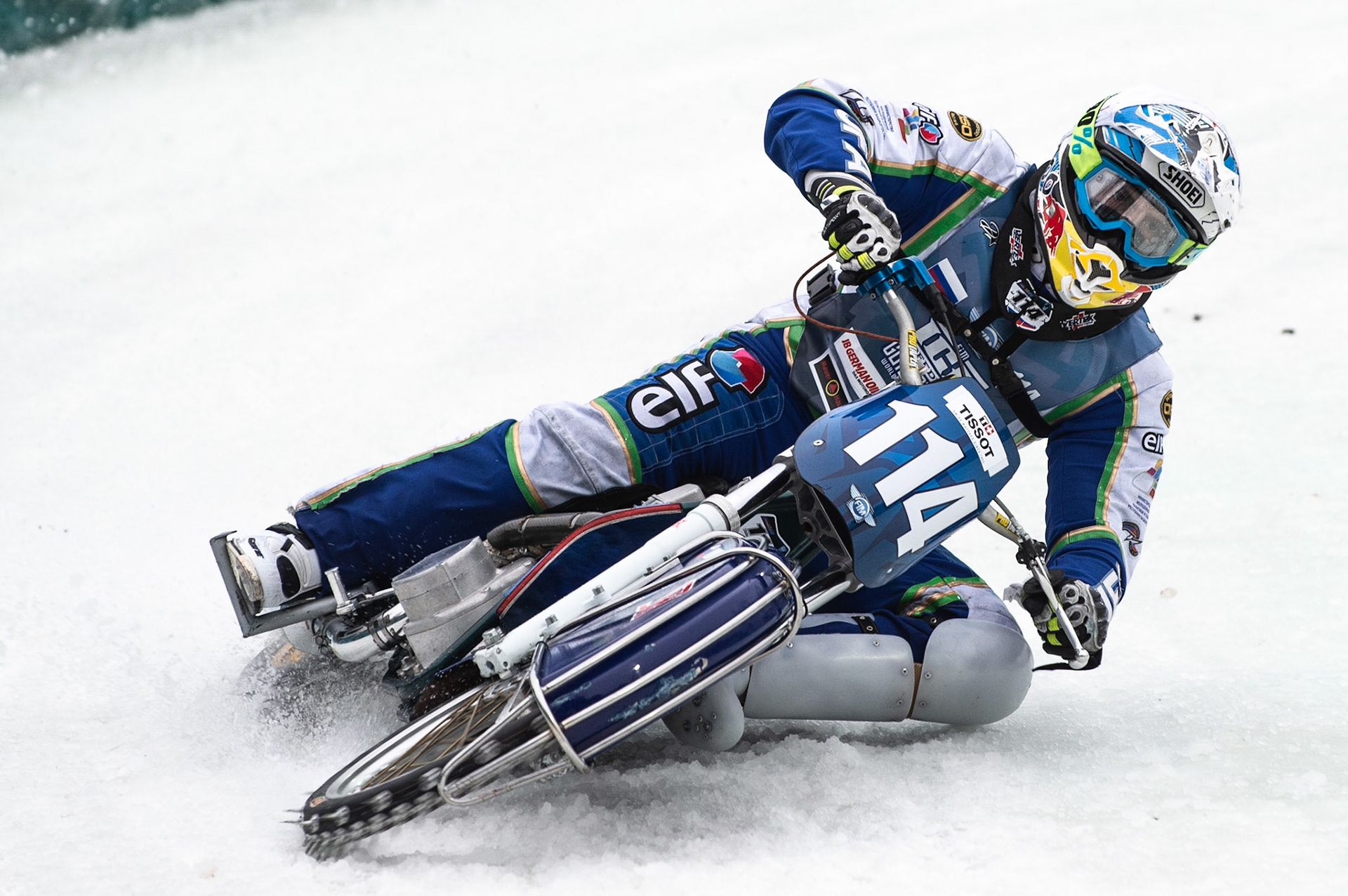 Photo: Ian Charles

Dinar Valeev (114) in action 

FIM Ice Speedway Gladiators World Championship, Final 3.2, Horst-Dohm Eisstadion, Berlin, Germany Sunday  3  March  2019