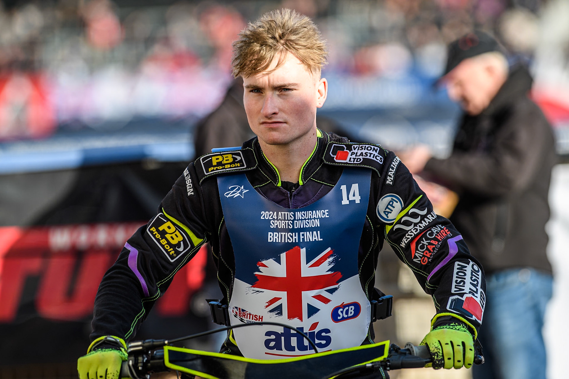 Tom Brennan during the Attis Insurance Sports Division British Speedway Championship Final at the National Speedway Stadium, Manchester on Saturday 8th June 2024. (Photo: Ian Charles | MI News)
