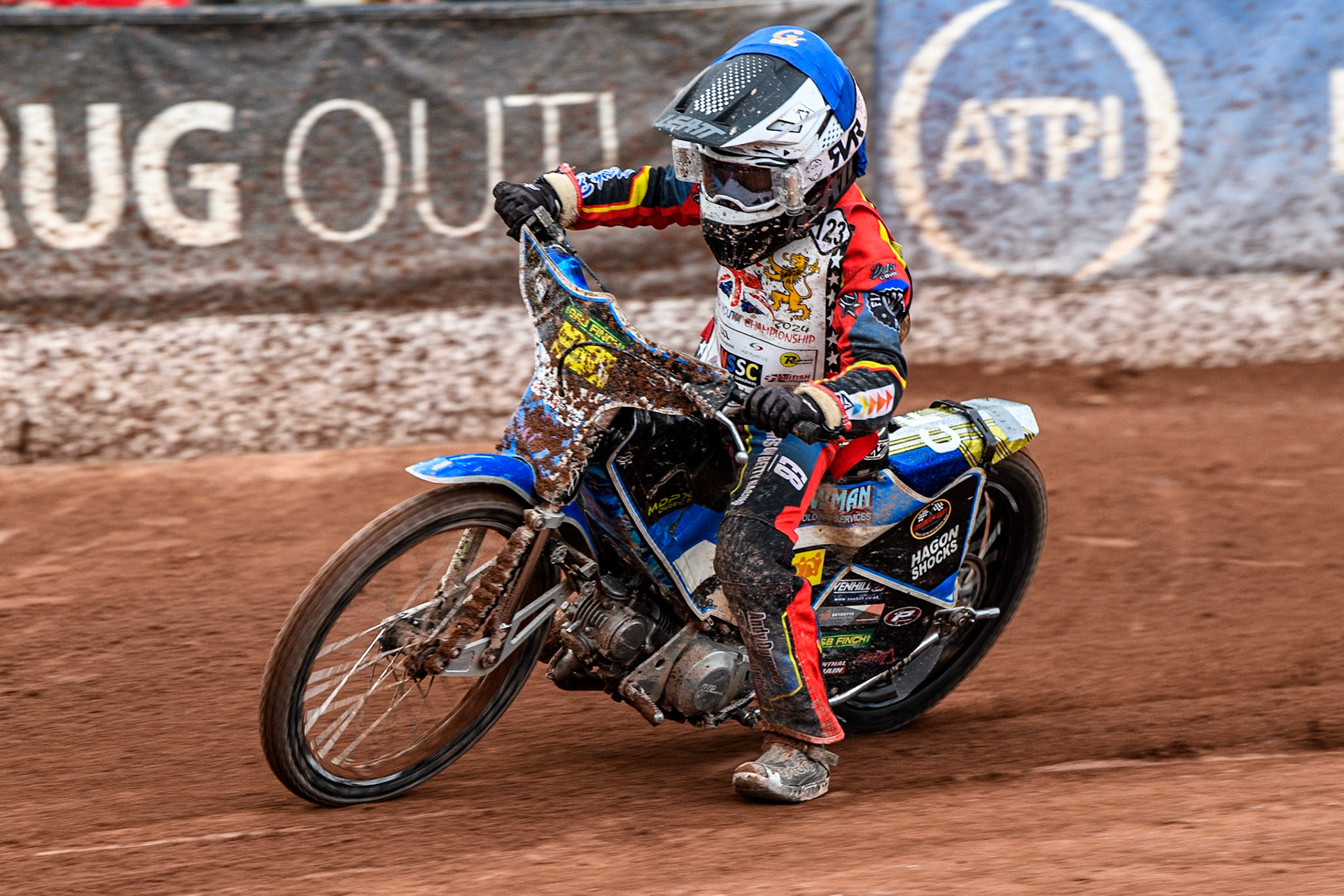 Charlie Fletcher (125cc)  in action during the British Youth 500cc Championships at the National Speedway Stadium, Manchester on Friday 2nd August 2024. (Photo: Ian Charles | MI News)