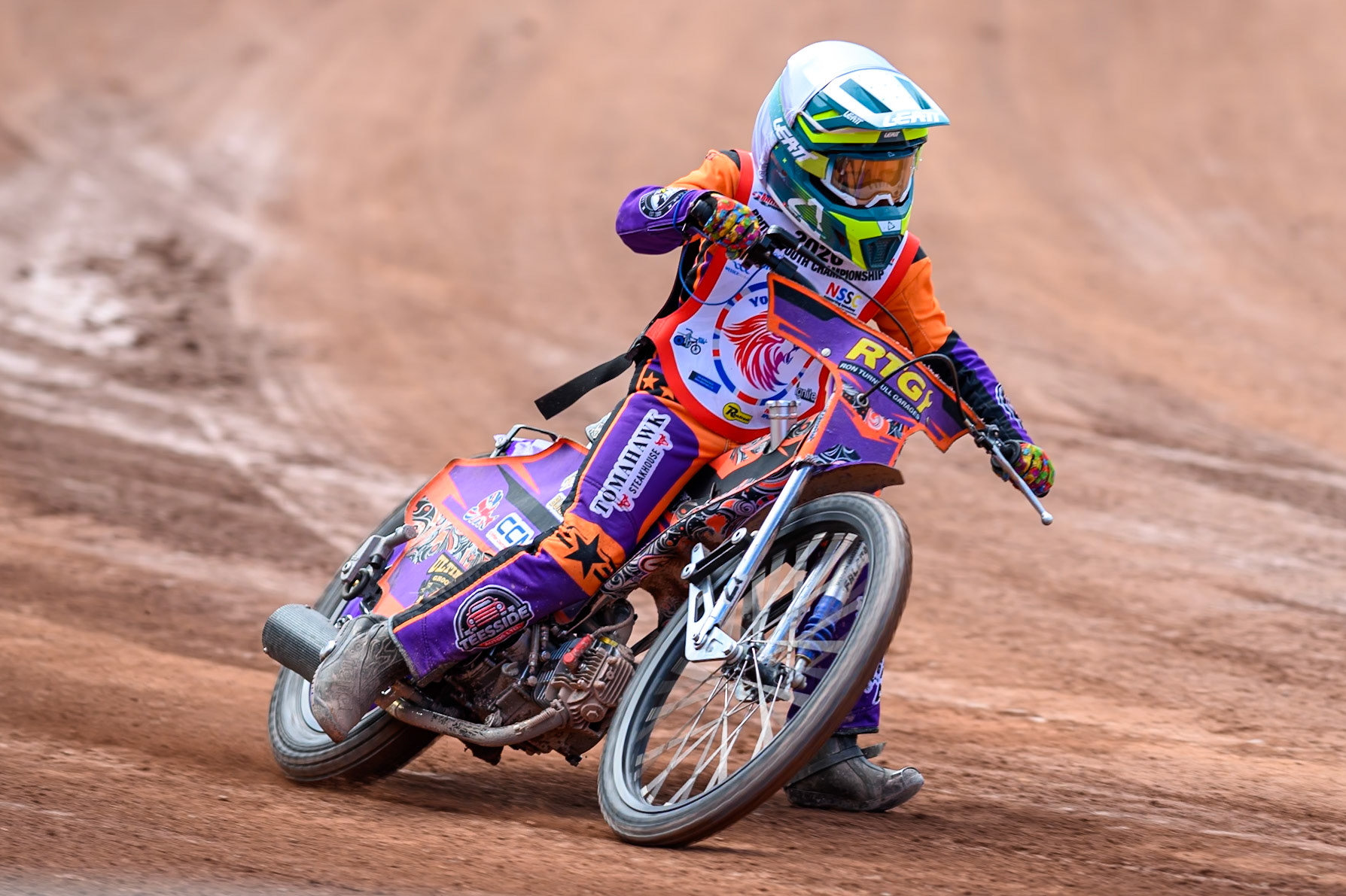 125cc SUPPORT CLASS Seb Kelly (57) in action during the British Youth Championship (125cc) at the National Speedway Stadium, Manchester on Sunday 19th July 2026. (Photo: Ian Charles | MI News)