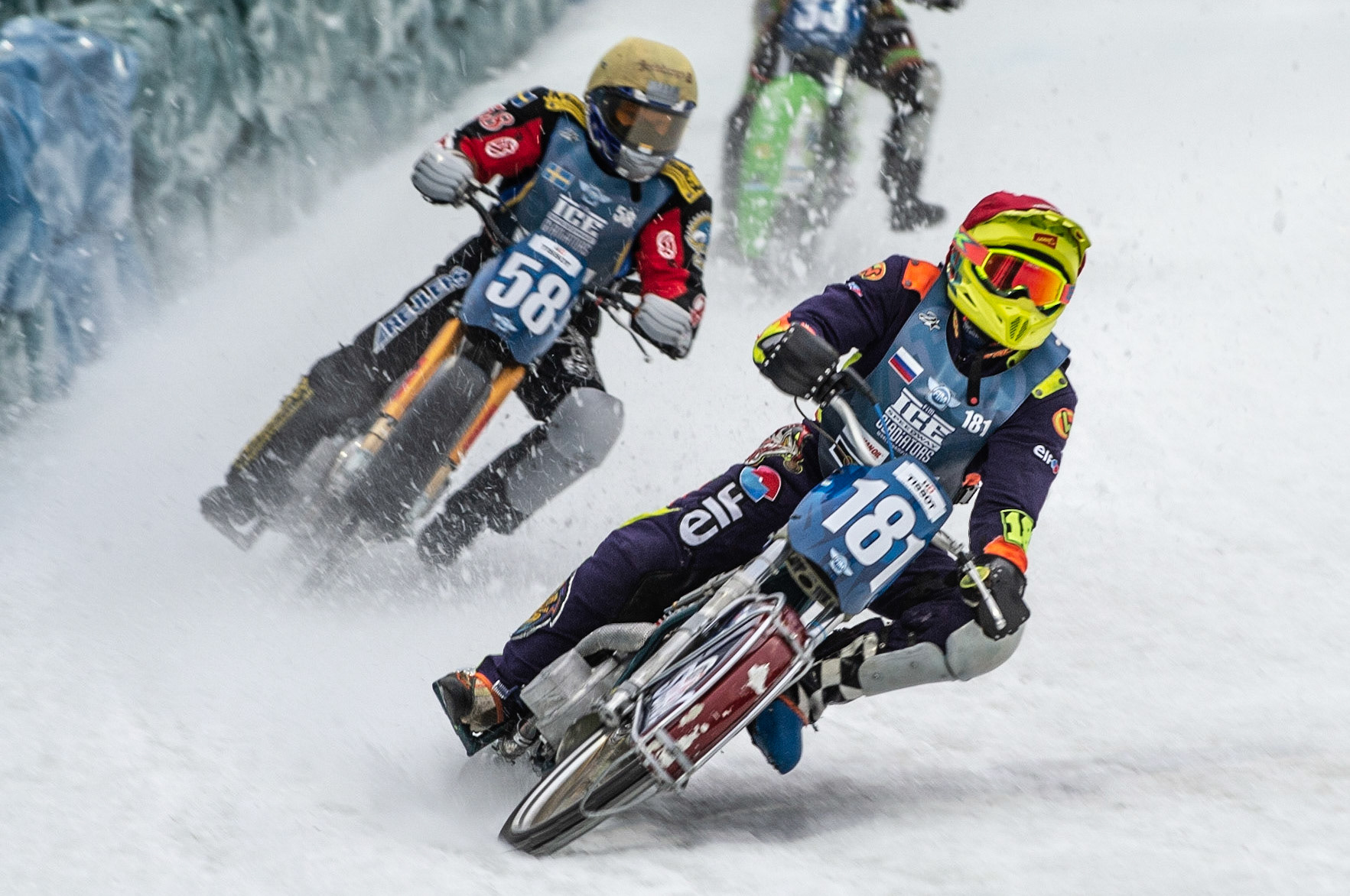 Photo: Ian Charles

Andrei Shishegov (181) leads Stefan Svensson (58)

FIM Ice Speedway Gladiators World Championship, Final 3.1, Horst-Dohm Eisstadion, Berlin, Germany Saturday  2  March  2019