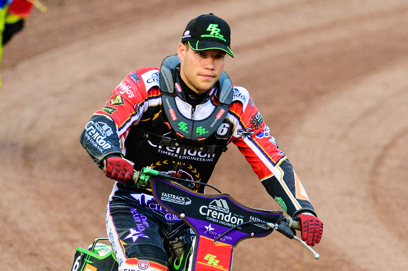 Benjamin Basso  on the pre match parade during the SGB Premiership match between Belle Vue Aces and Peterborough at the National Speedway Stadium, Manchester on Monday 25th July 2022. (Credit: Ian Charles | MI News