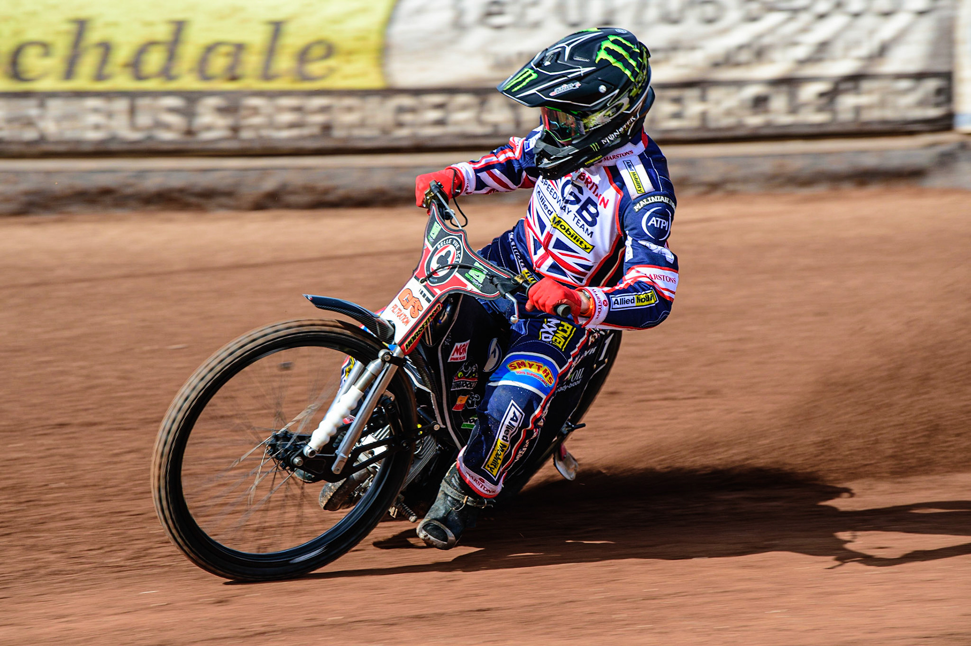 MANCHESTER, UK. MAR 14TH Dan Bewley, former Belle Vue rider gets some practice laps in during the Belle Vue Speedway Media Day at the National Speedway Stadium, Manchester on Monday 14th March 2022. (Credit: Ian Charles | MI News)