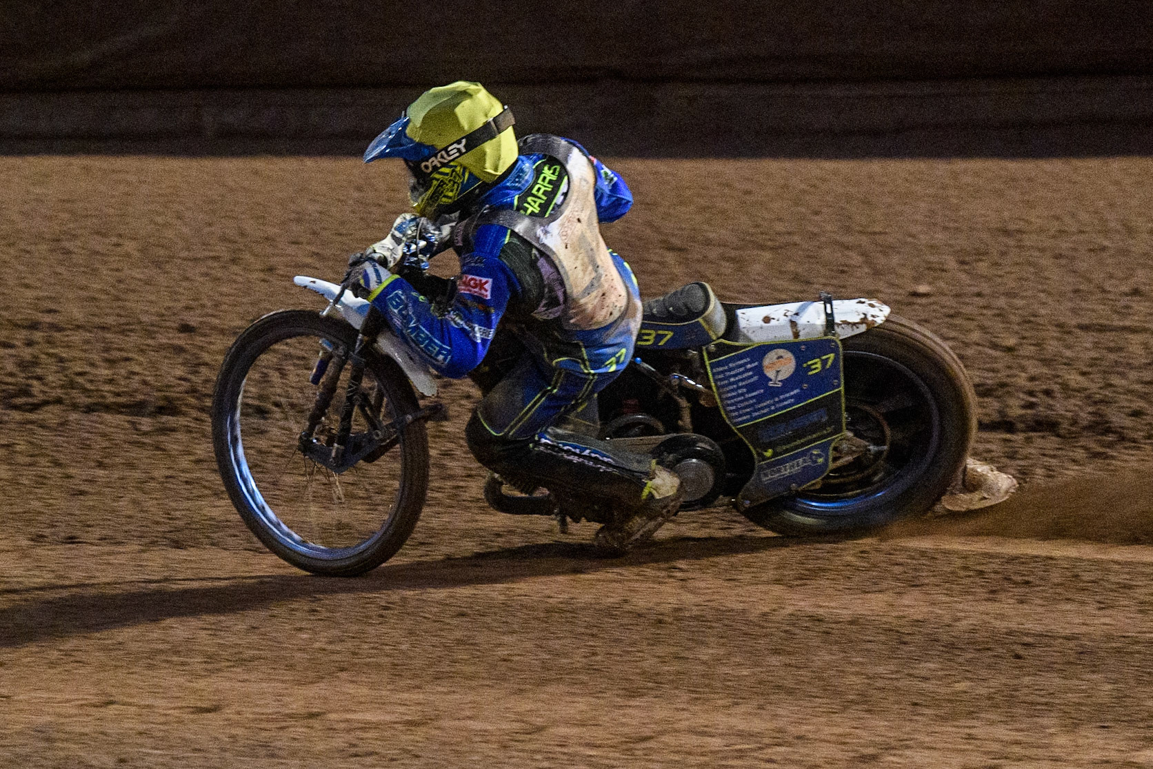 Chris Harris in action during the Sports Insure British Speedway Final at the National Speedway Stadium, Manchester on Monday 14th August 2023. (Photo: Ian Charles | MI News)