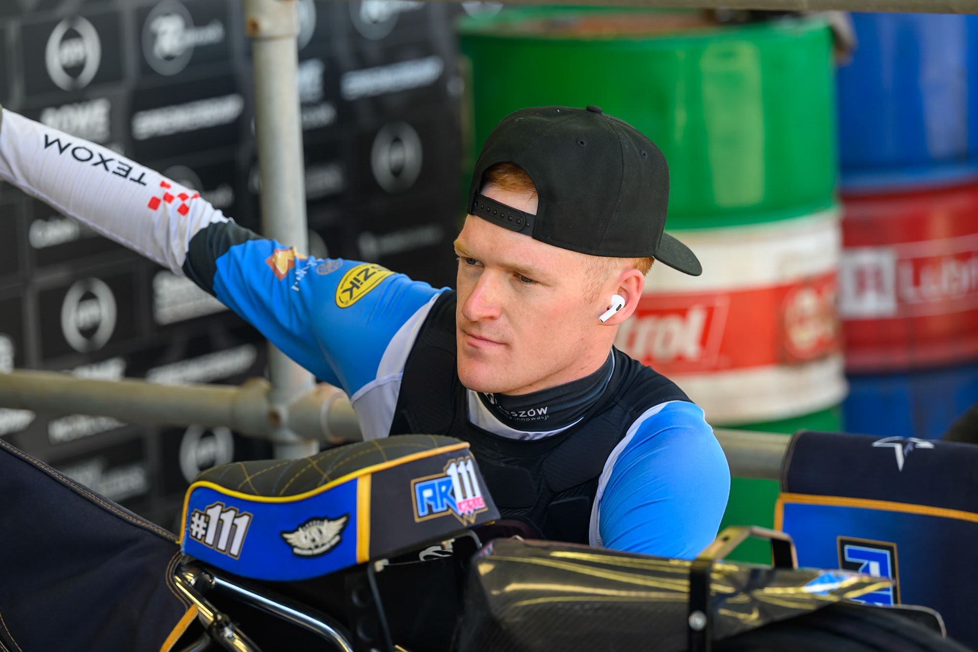Anders Rowe of Sheffield Tigers during the Rowe Motor Oil Premiership match between Belle Vue Aces and Sheffield Tigers at the National Speedway Stadium, Manchester on Monday 25th May 2026. (Photo: Ian Charles | MI News)
