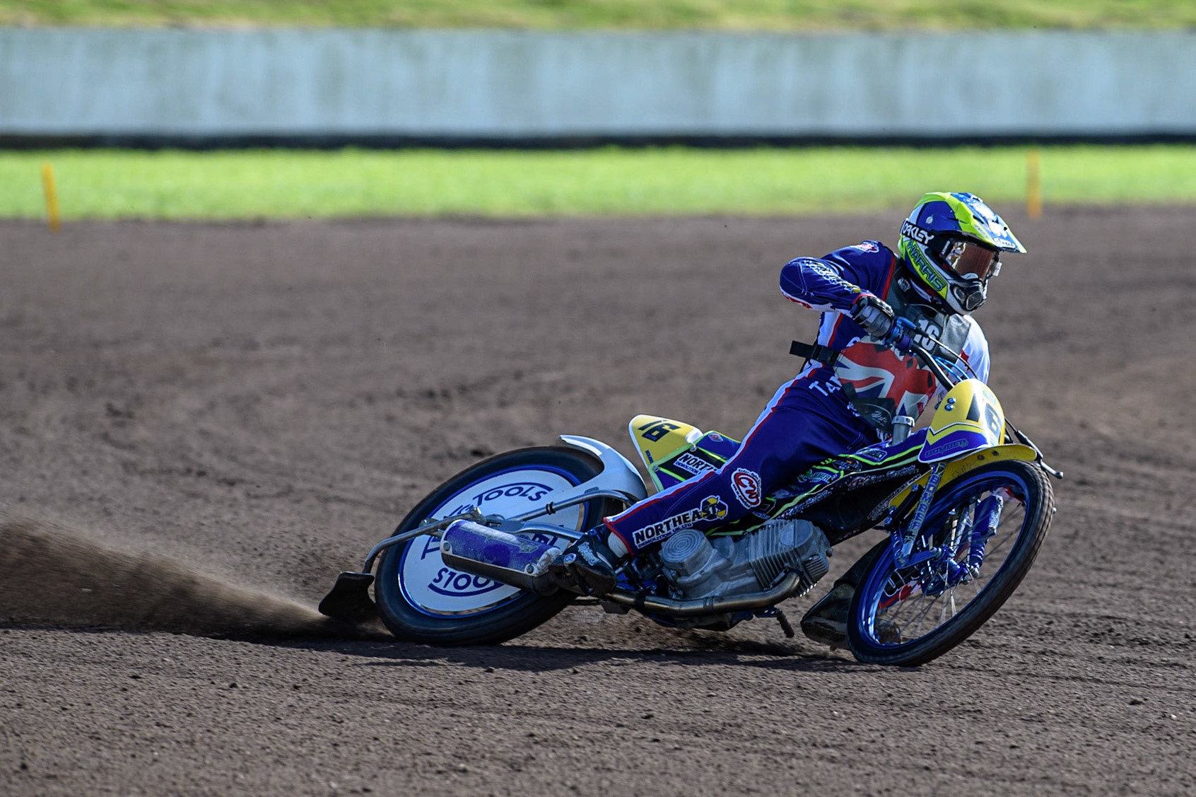 Chris Harris (Great Britain) practices  during the FIM Long Track Of Nations event at the Speed Centre Roden on Sunday 24th September 2023. (Photo: Ian Charles | MI News)