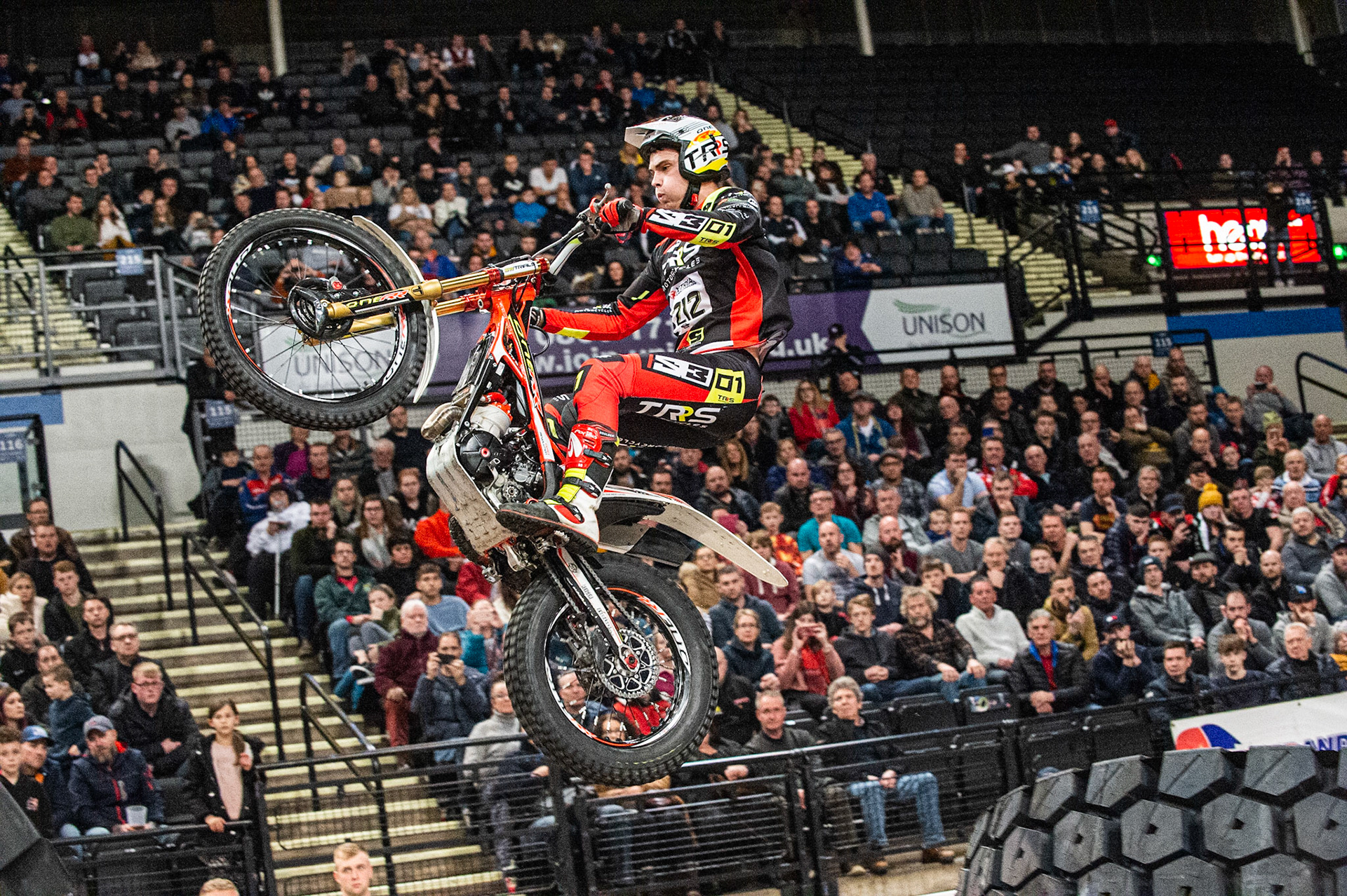 SHEFFIELD, ENGLAND  - DECEMBER 28TH  Toby Martyn, UK (Beta) on Section 5 in the final  during the 25th Anniversary Sheffield Indoor Trial at the FlyDSA Arena, Sheffield on Saturday 28th December 2019. (Credit: Ian Charles | MI News)