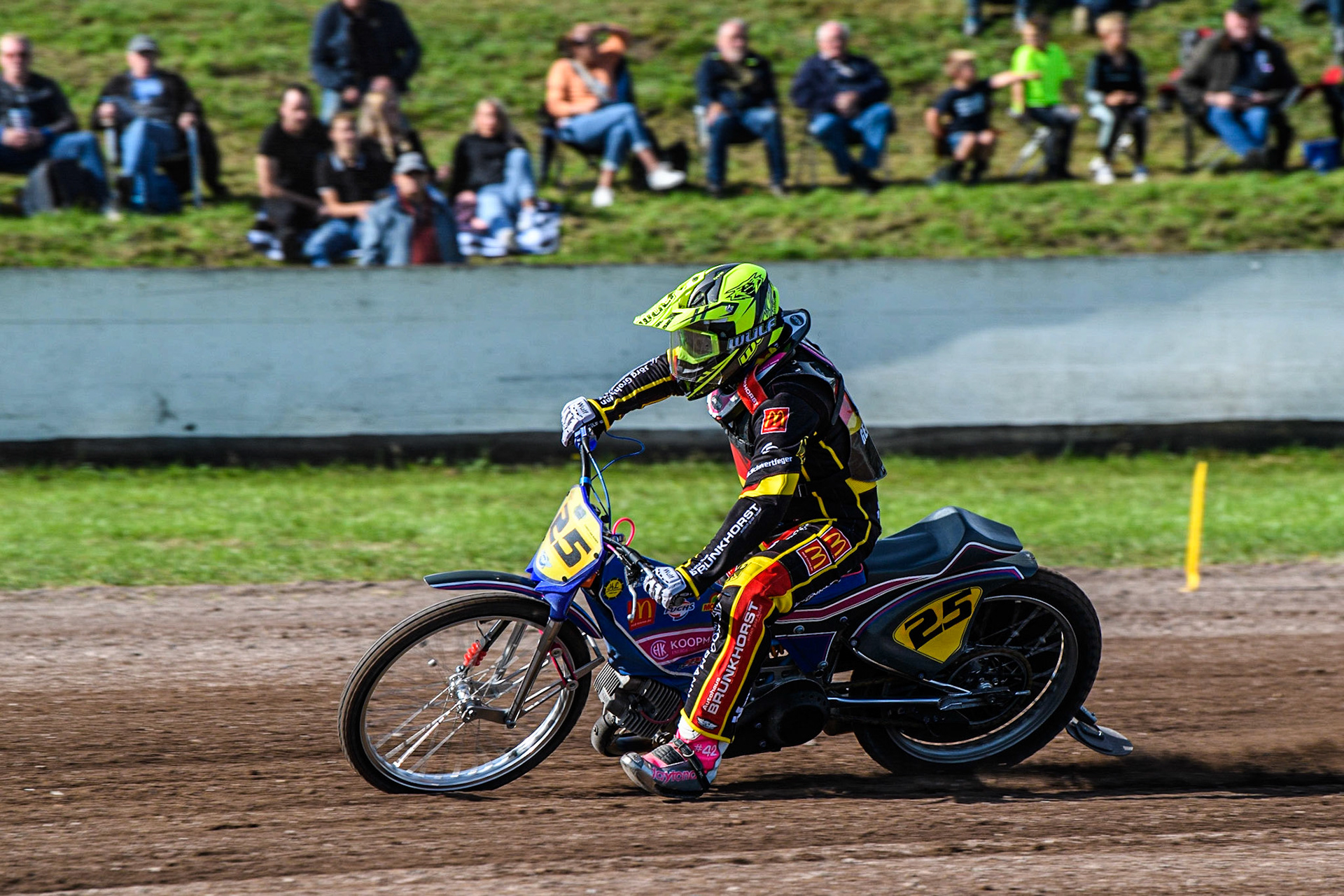 Stephan Katt practices  during the FIM Long Track Of Nations event at the Speed Centre Roden on Sunday 24th September 2023. (Photo: Ian Charles | MI News)