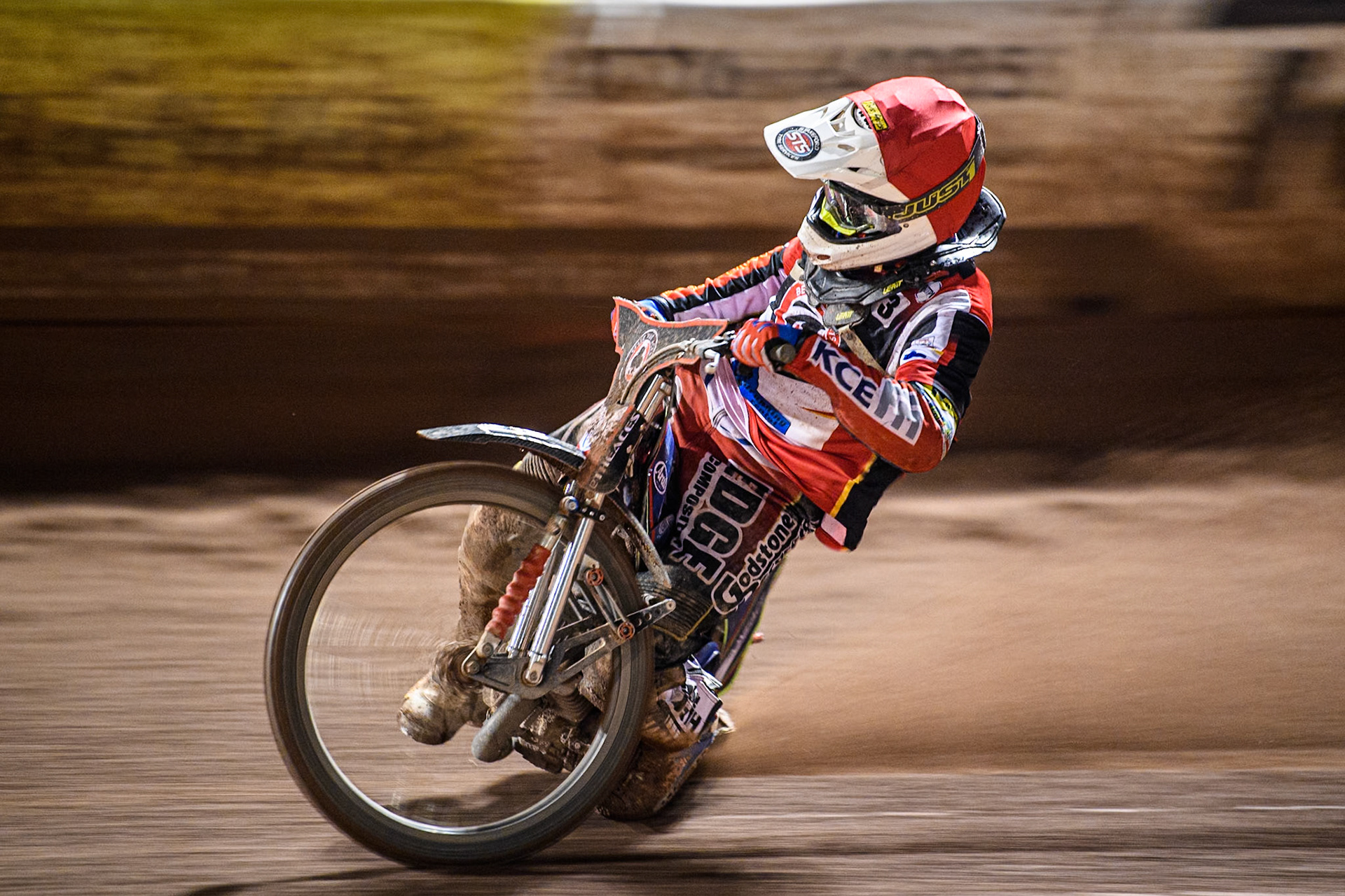 Belle Vue Colts' Guest Rider Jake Mulford in action during the WSRA National Development League match between Belle Vue Colts and Sheffield Tiger Cubs at the National Speedway Stadium, Manchester on Monday 7th October 2024. (Photo: Ian Charles | MI News)