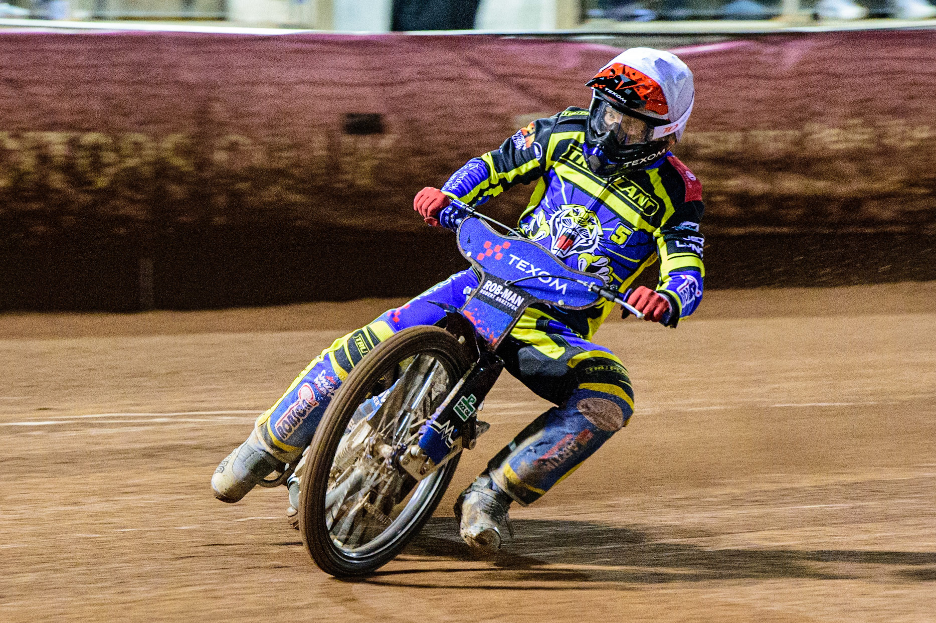 Tobiasz Musielak  in action  for Sheffield TruPlant Tigers  during the SGB Premiership Grand Final 1st leg between Belle Vue Aces and Sheffield Tigers at the National Speedway Stadium, Manchester on Monday 10th October 2022. (Credit: Ian Charles | MI News)