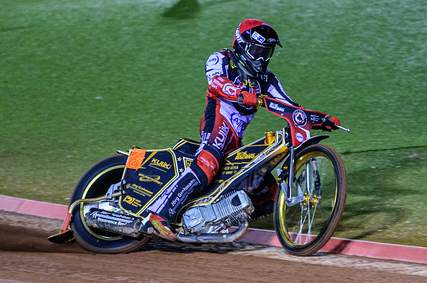 Norick Blodorn  in action  for Belle Vue ATPI Aces during the SGB Premiership Semi Final 2nd Leg between Belle Vue Aces and Ipswich Witches at the National Speedway Stadium, Manchester on Monday 3rd October 2022. (Credit: Ian Charles | MI News)