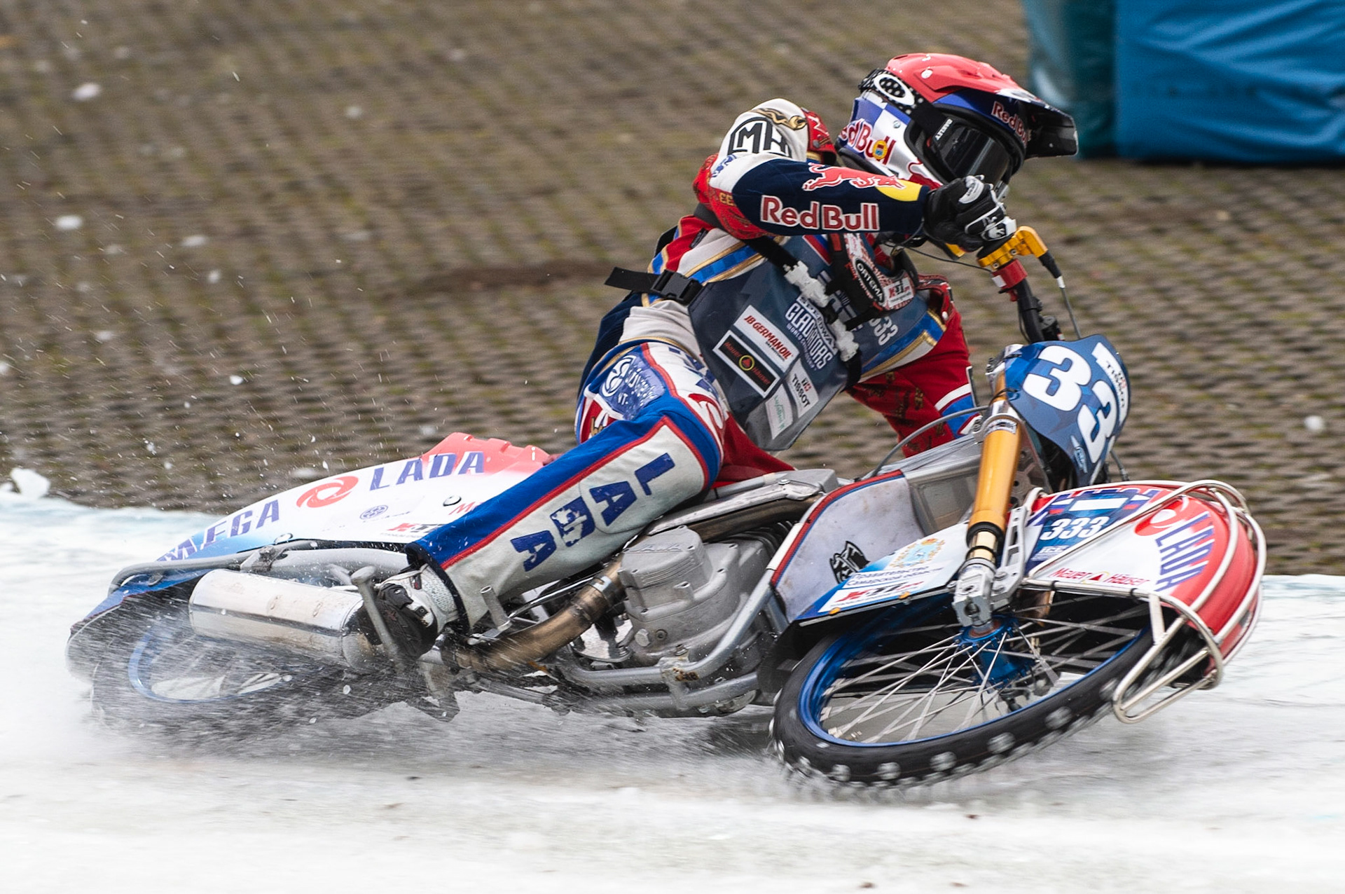 Photo: Ian Charles

Johann Weber (33) in action 

FIM Ice Speedway Gladiators World Championship, Final 3.2, Horst-Dohm Eisstadion, Berlin, Germany Sunday  3  March  2019
