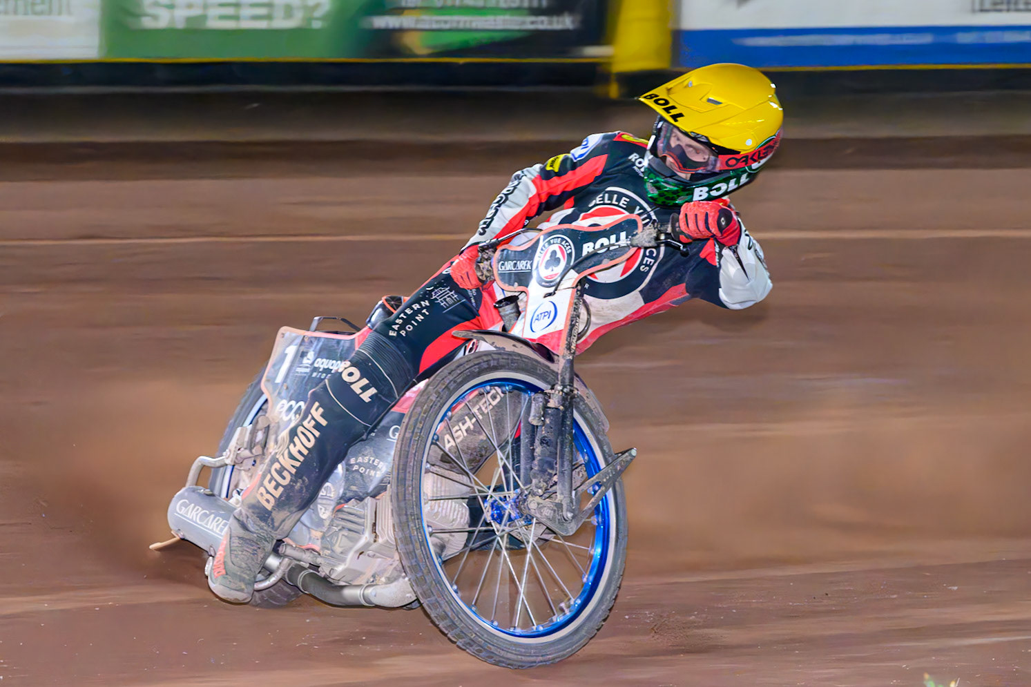Brady Kurtz of Belle Vue Aces in action during the Rowe Motor Oil Premiership match between Leicester Lions and Belle Vue Aces at the Hydroscan Arena, Leicester on Monday 7th September 2026. (Photo: Ian Charles | MI News)