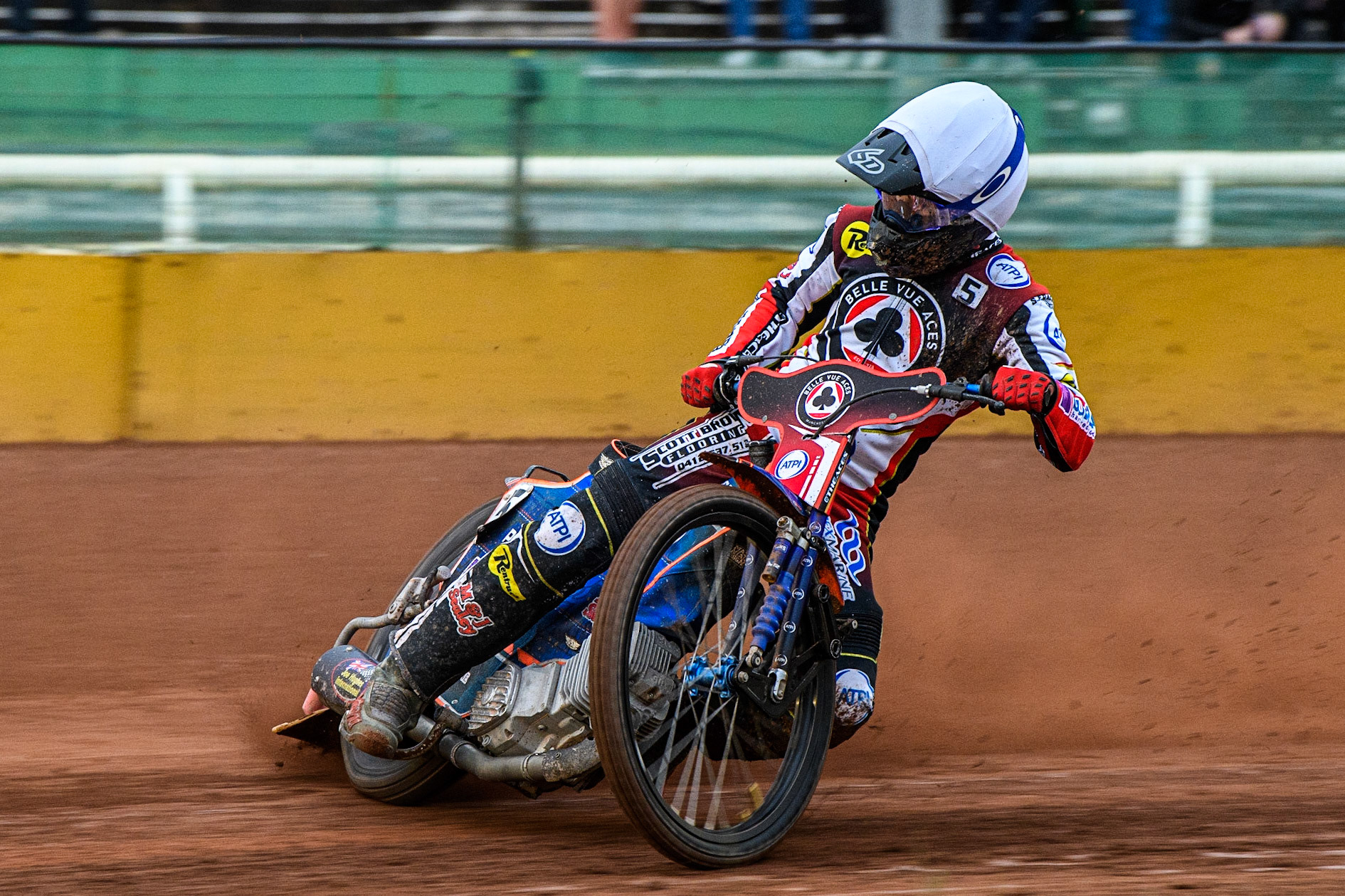 Brady Kurtz in action  for Belle Vue ATPI Aces during the Sports Insure Premiership match between Wolverhampton Wolves and Belle Vue Aces at Monmore Green Stadium, Wolverhampton on Monday 10th July 2023. (Photo: Ian Charles | MI News)