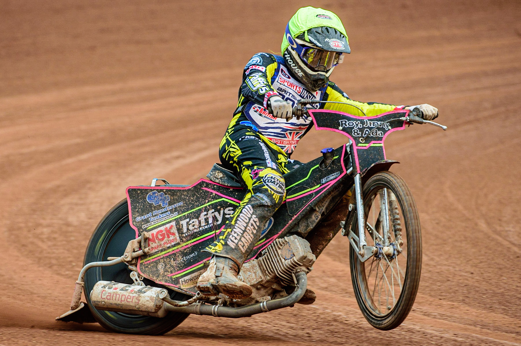 Leon Flint  picks up some drive out of the turn during the Sports Insure British Speedway Final, at the National Speedway Stadium, Manchester, on Sunday 18th September 2022. (Credit: Ian Charles | MI News )
