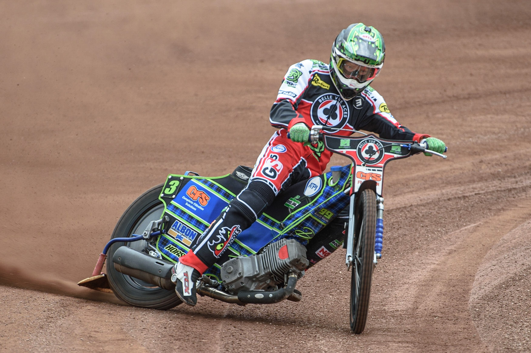 Photo: Ian CharlesDan Bewley in actionBelle Vue Press &amp; Practice Day, National Speedway Stadium, Manchester Thursday  13  May  2021