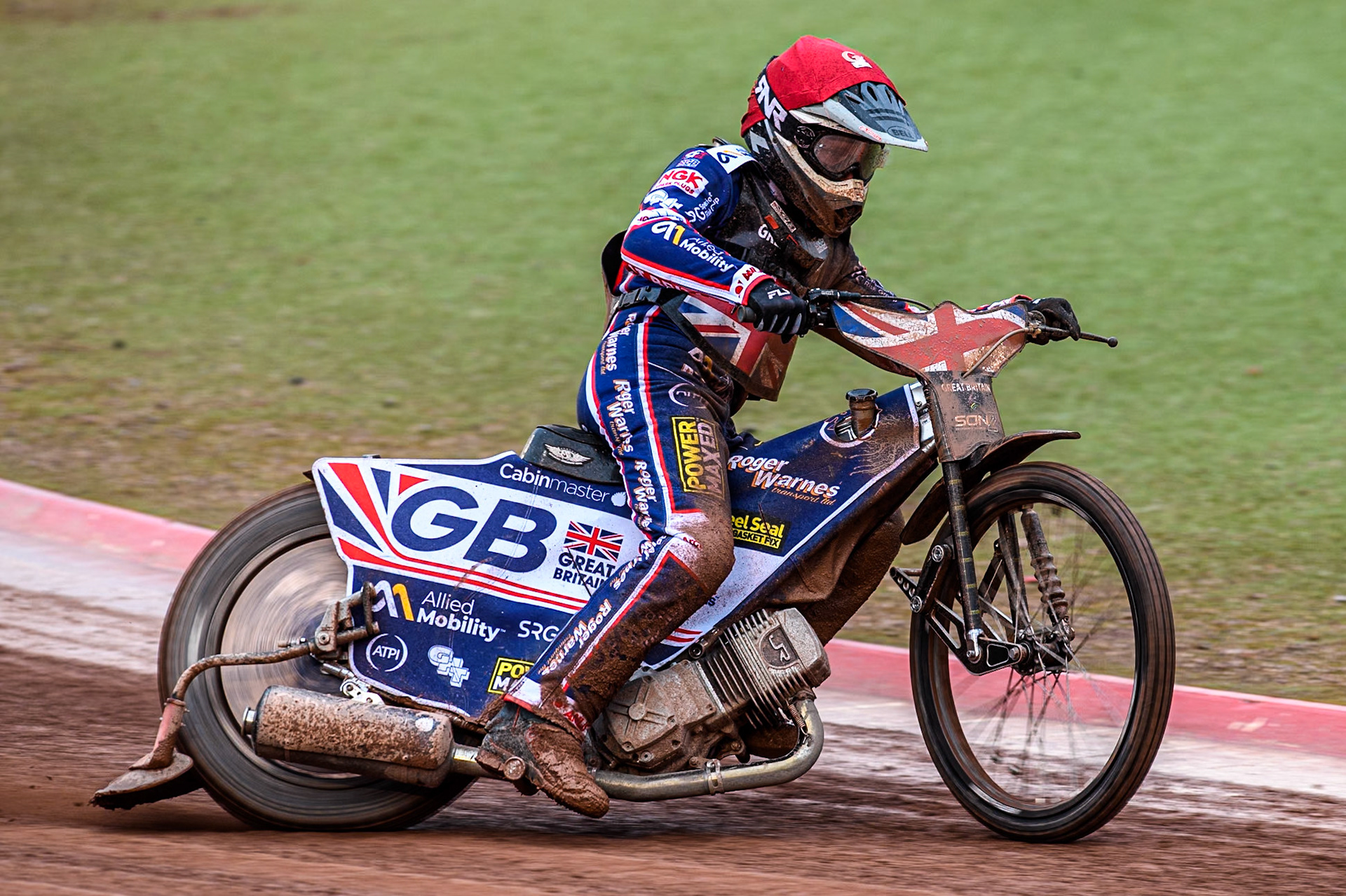 Dan Thompson of Great Britain in action during the Monster Energy FIM Speedway of Nations 2 (Under 21) Final at the National Speedway Stadium, Manchester on Friday 12th July 2024. (Photo: Ian Charles | MI News)