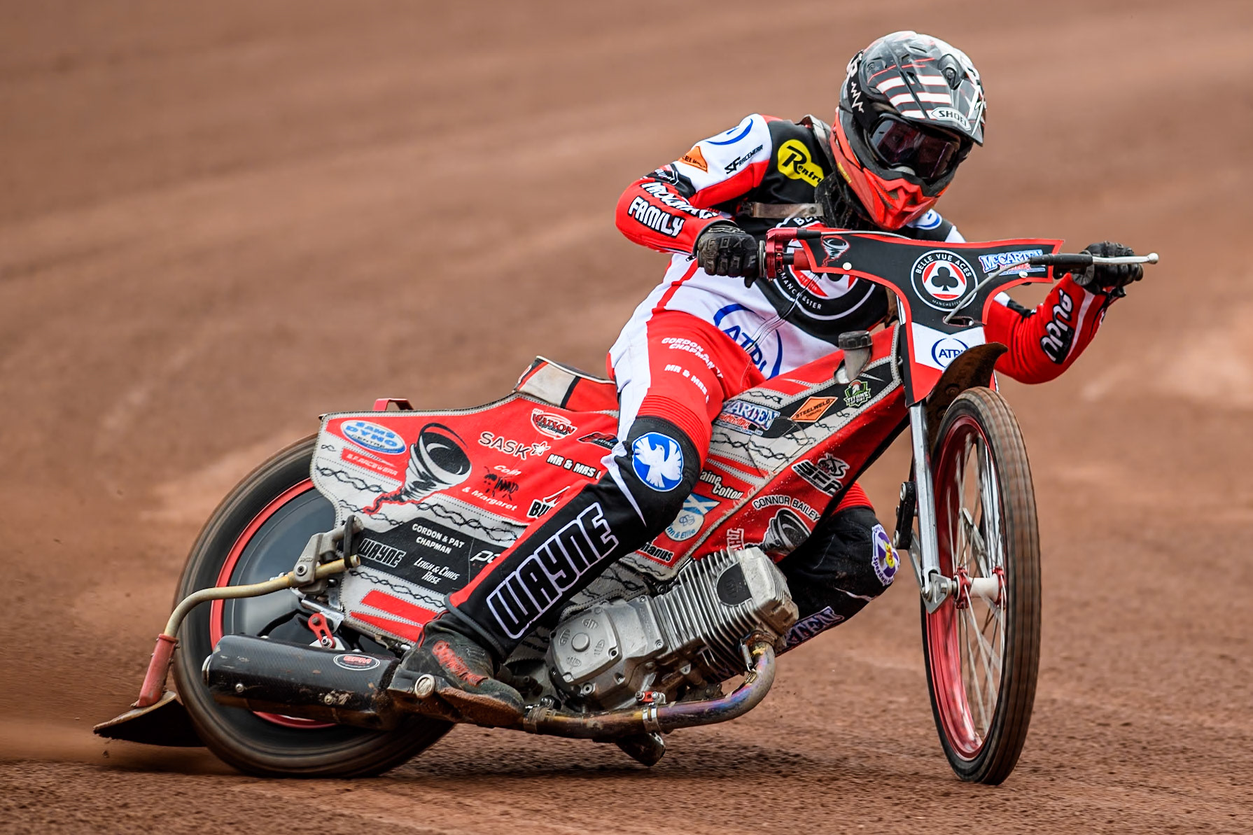 Belle Vue Aces' rider Connor Bailey in action during the Belle Vue Aces Media Day at the National Speedway Stadium, Manchester on Monday 11th March 2024. (Photo: Ian Charles | MI News)