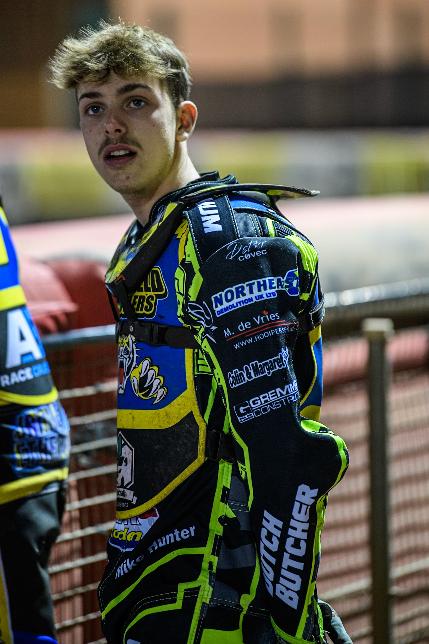 Sheffield Cubs' Ace Pijper during the WSRA National Development League match between Belle Vue Colts and Sheffield Tiger Cubs at the National Speedway Stadium, Manchester on Monday 7th October 2024. (Photo: Ian Charles | MI News)