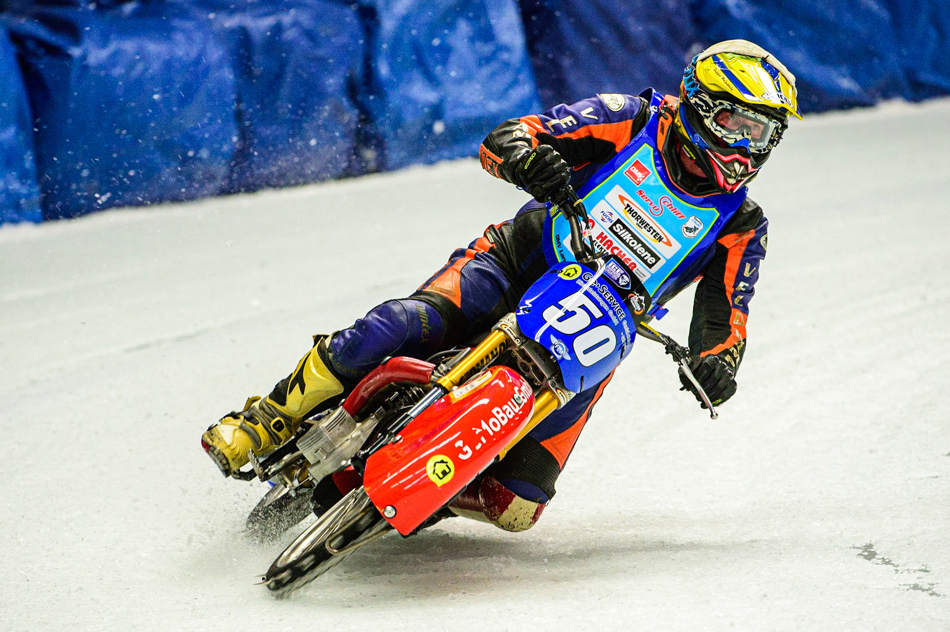 Josef Böhm in action during the Race of Legends at the Max-Aicher-Arena, Inzell on Friday 17th March 2023. (Photo: Ian Charles | MI News)