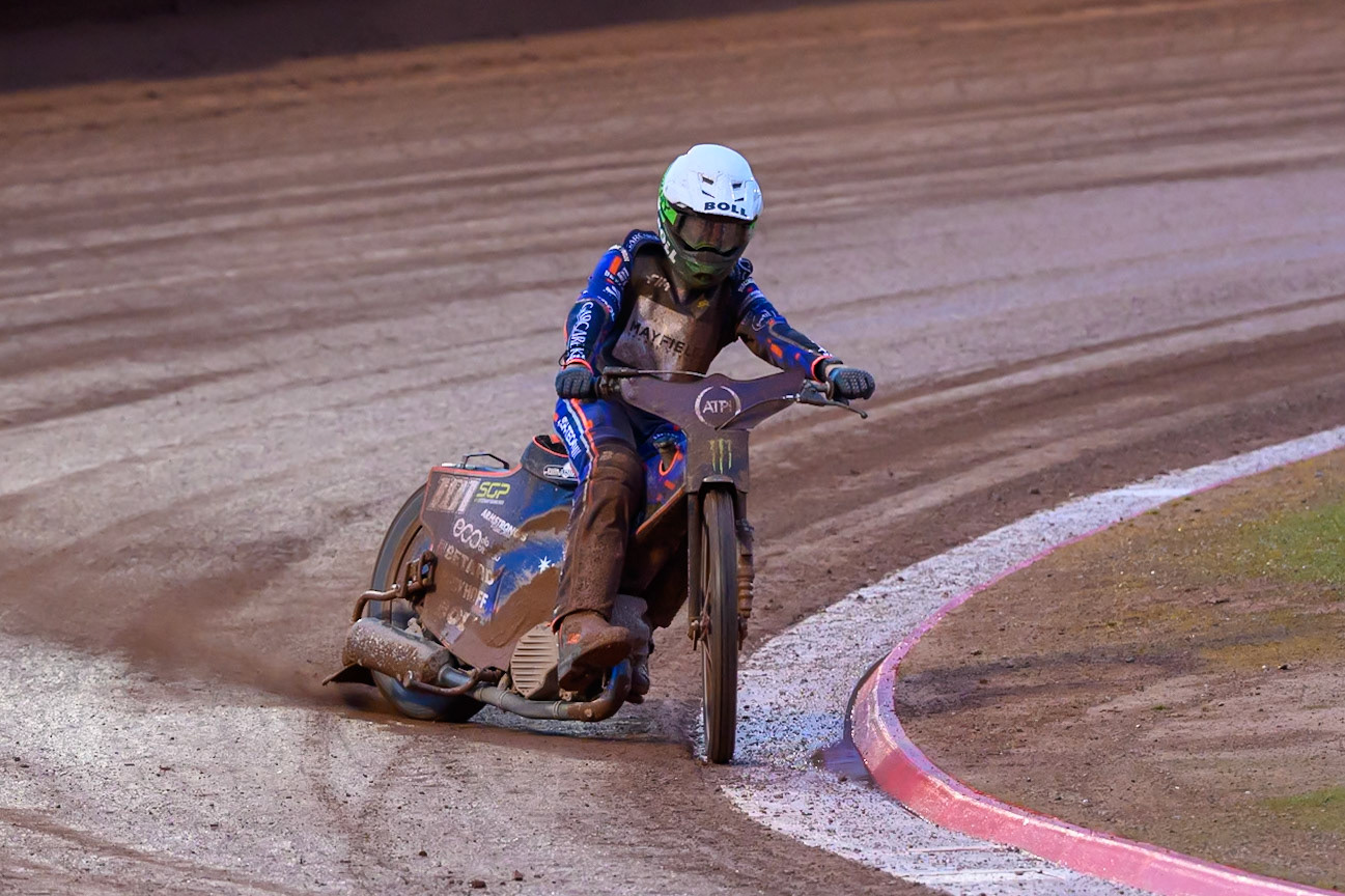 Brady Kurtz (101) of Australia in action during the ATPI  FIM Speedway GP of Manchester at the National Speedway Stadium, Manchester on Friday 5th June 2026. (Photo: Ian Charles | MI News)