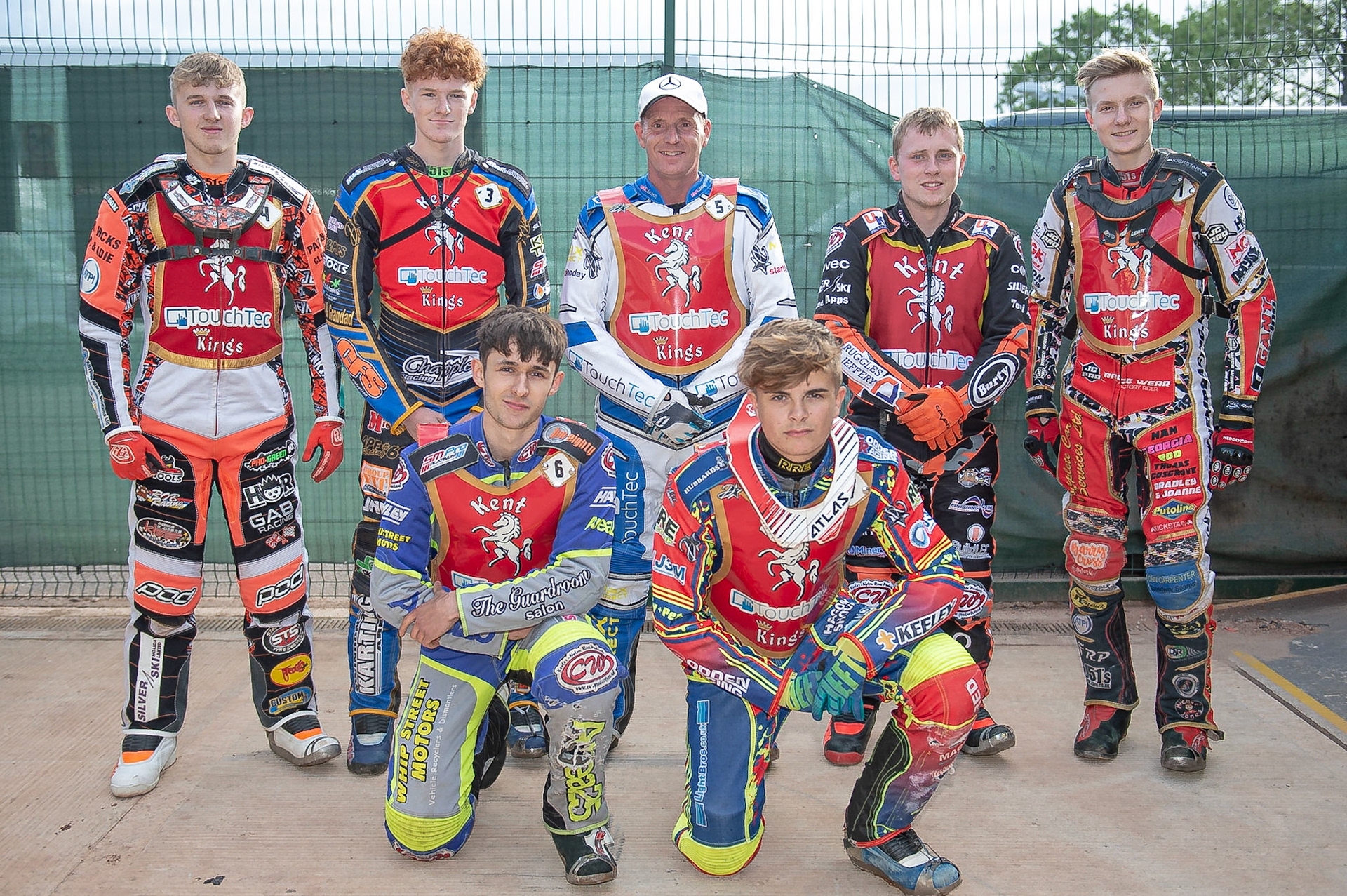 Photo: Ian Charles

Kent Kings: 
(Rear l-r) Jordan Jenkins, Anders Rowe, Rob Ledwith, Alex Spooner, Drew Kemp
(kneeling) Jacob Clouting, Nathan Ablitt 

Belle Vue Colts v Kent Kings, SGB National League KO Cup Quarter Final 1st Leg, Belle Vue National Speedway Stadium, Manchester, Thursday 20  June  2019