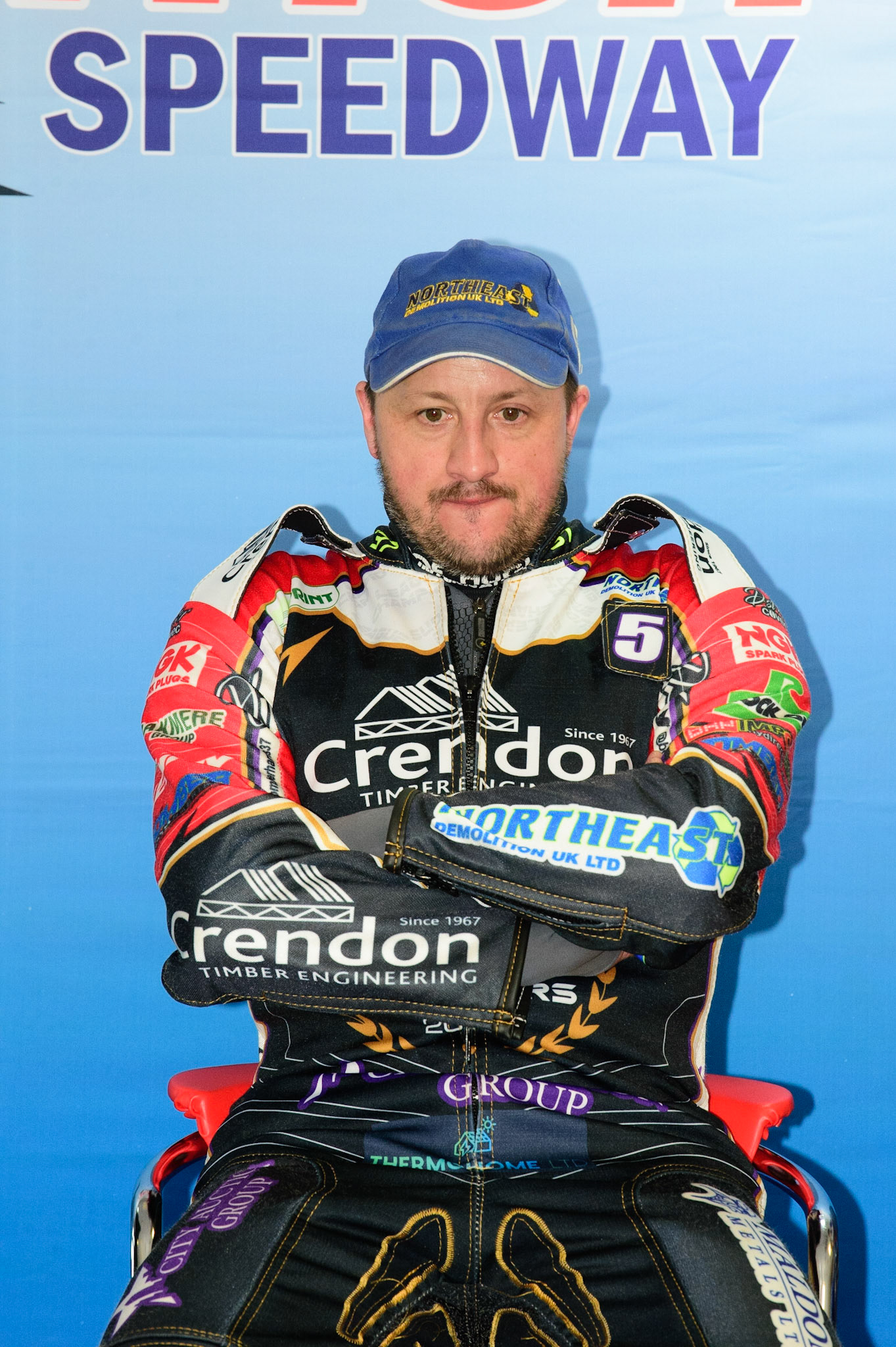 MANCHESTER, UK. APRIL 12TH: Chris Harris at the Discovery Networks Eurosport Speedway Season Launch at the National Speedway Stadium, Manchester on Tuesday 12th April 2022 (Credit: Ian Charles | MI News)