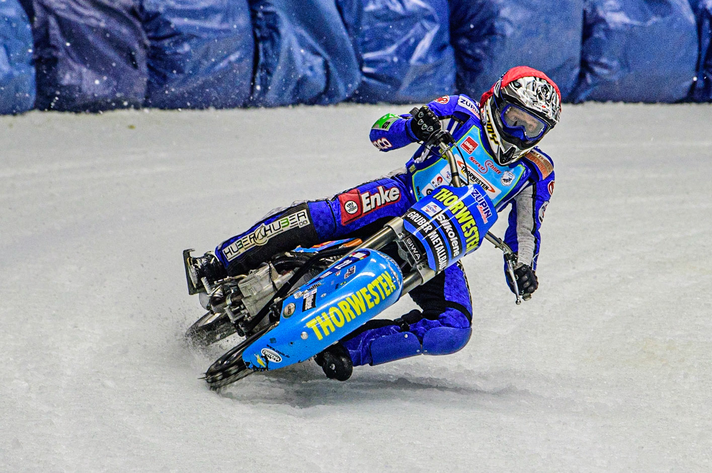 Martin Leitner in action during the Race of Legends at the Max-Aicher-Arena, Inzell on Friday 17th March 2023. (Photo: Ian Charles | MI News)