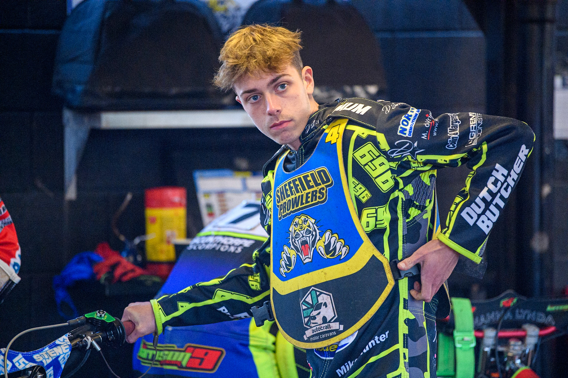 Sheffield Tiger Cubs' Ace Pijper during the WSRA National Development League match between Sheffield Tiger Cubs and Belle Vue Colts at Owlerton Stadium, Sheffield on Thursday 12th September 2024. (Photo: Ian Charles | MI News)