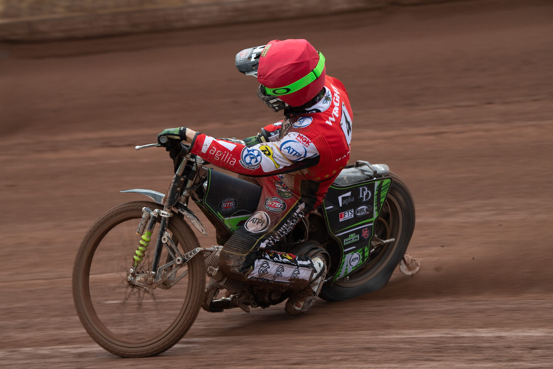 Charles Wright   in action  for Belle Vue ATPI Aces  during the SGB Premiership match between Belle Vue Aces and Leicester Lions at the National Speedway Stadium, Manchester on Monday 1st May 2023. (Photo: Ian Charles | MI News)