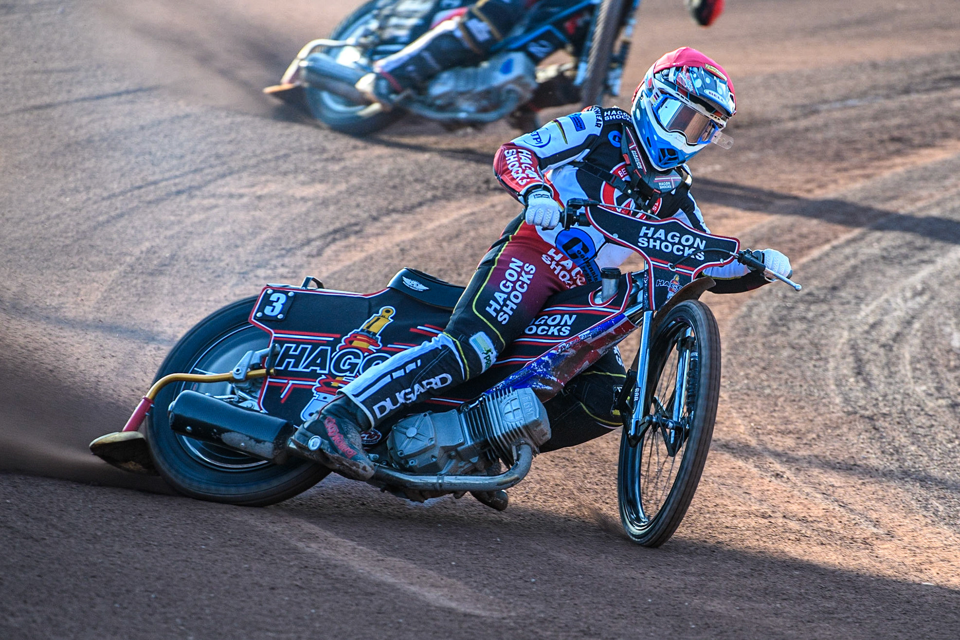 Sam Hagon in action  for Belle Vue Cool Running Colts during the National Development League match between Belle Vue Colts and Kent Royals at the National Speedway Stadium, Manchester on Friday 7th July 2023. (Photo: Ian Charles | MI News)