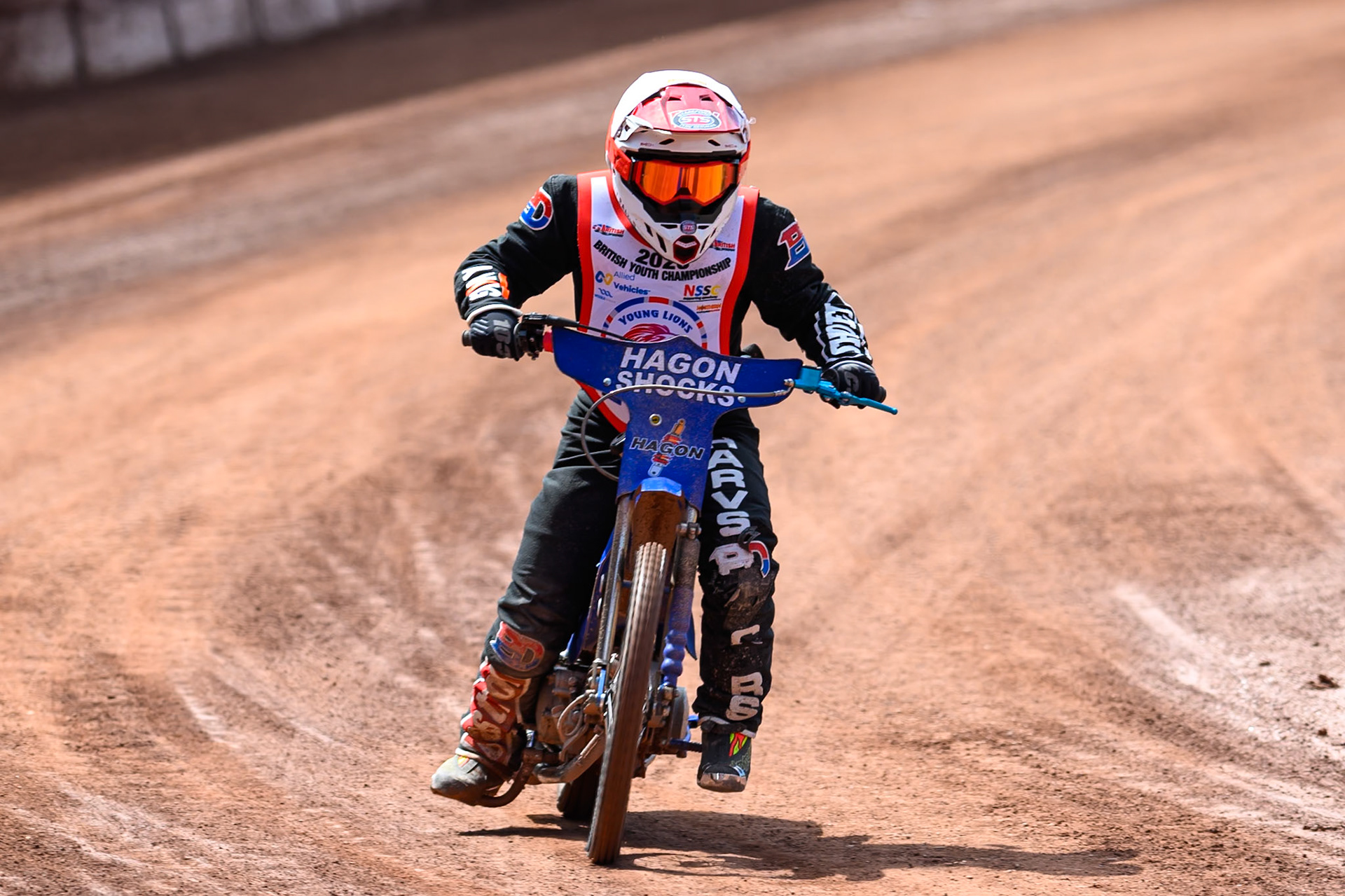 125cc SUPPORT CLASS Jenson Braithwaite (16) in action during the British Youth Championship (125cc) at the National Speedway Stadium, Manchester on Sunday 19th July 2026. (Photo: Ian Charles | MI News)