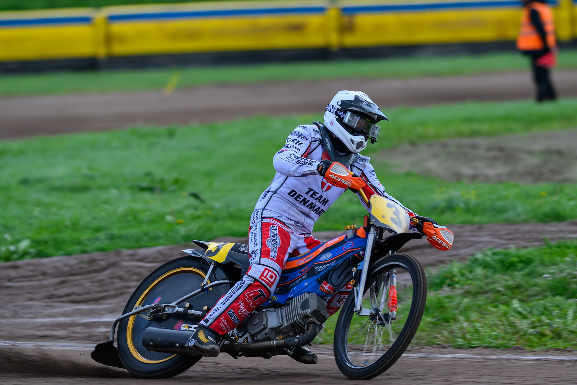 Jacob Bukhave (3) of Denmark during practice for  the FIM Long Track of Nations 2026 at the Speed Centre Roden in the Netherlands on Sunday 20th September 2026. (Photo: Ian Charles | MI News)