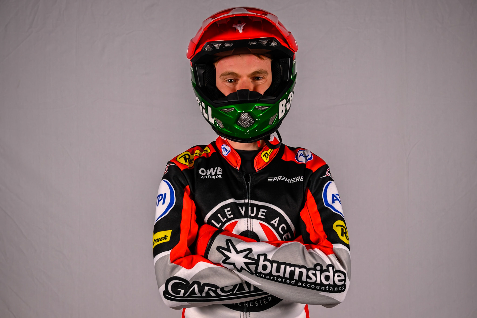 Brady Kurtz of Belle Vue Aces during the Belle Vue Aces Media Day at the National Speedway Stadium, Manchester on Wednesday 11th March 2026. (Photo: Ian Charles | MI News)
