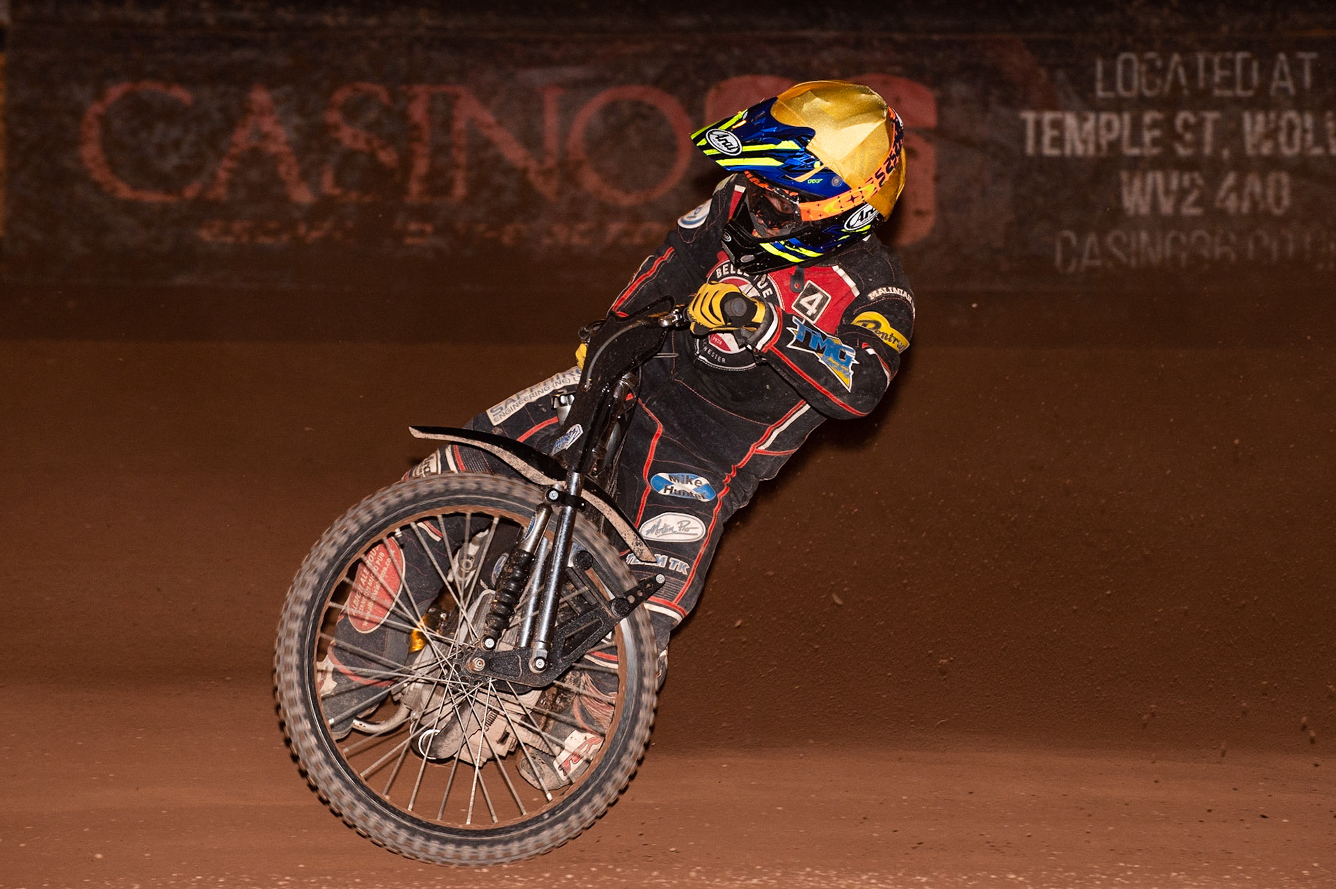 Photo by Ian Charles:

Ricky Wells  in action 

Wolverhampton Wolves v Belle Vue Aces, British Speedway Premiership 22 April 2019