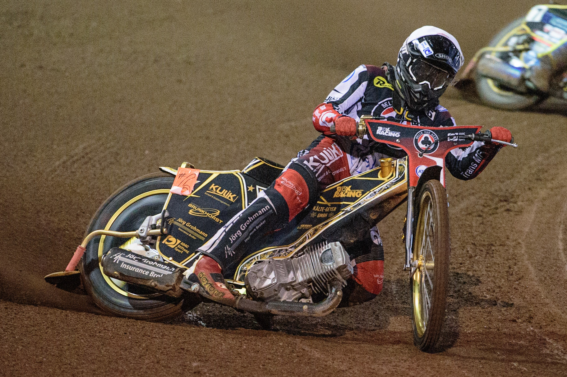 Norick Blödorn in action  for Belle Vue ATPI Aces  during the SGB Premiership Grand Final 2nd Leg between Sheffield Tigers and Belle Vue Aces at Owlerton Stadium, Sheffield on Thursday 13th October 2022. (Credit: Ian Charles | MI News)